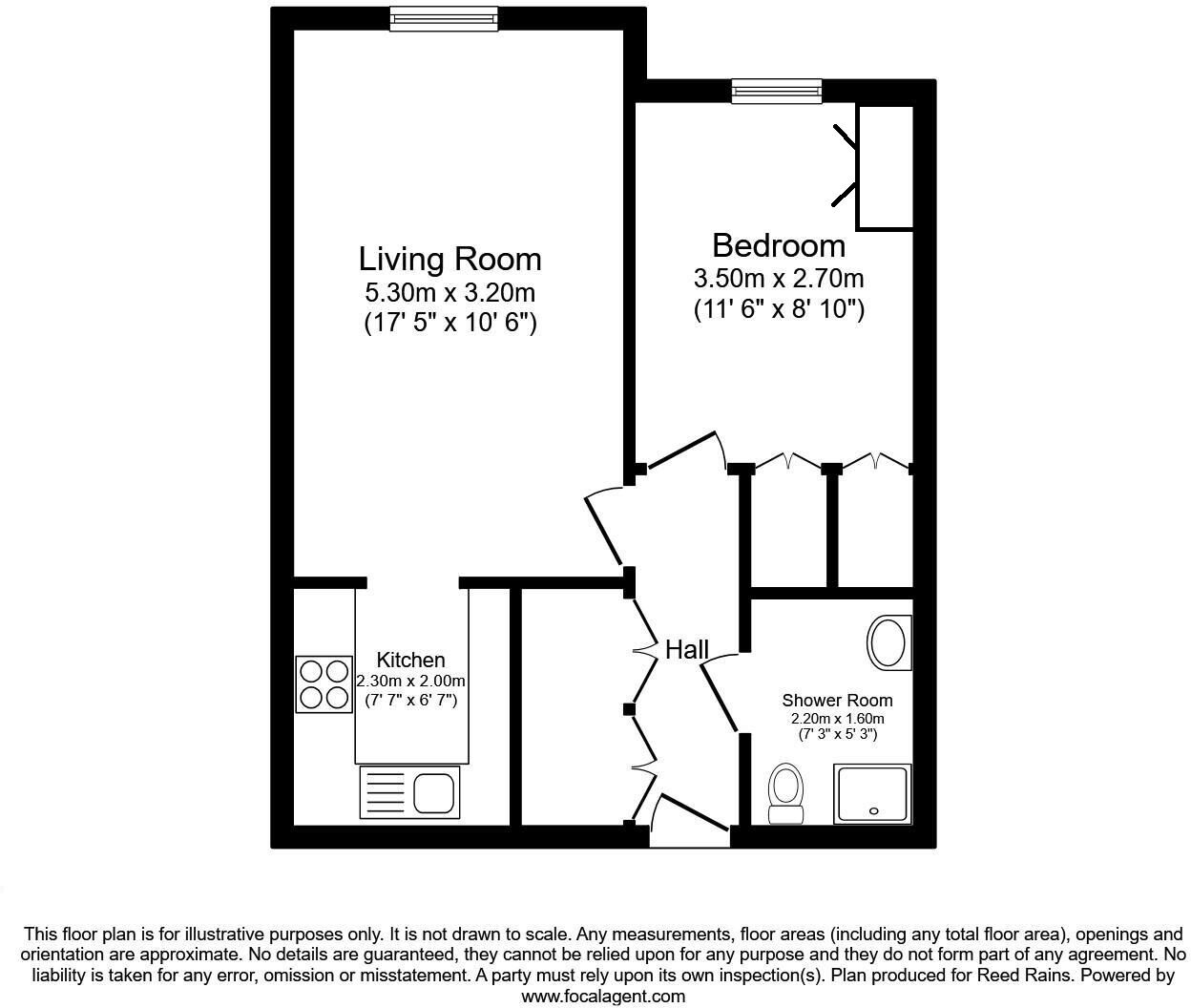 Floorplan of 1 bedroom  Flat for sale, The Village, Haxby, North Yorkshire, YO32