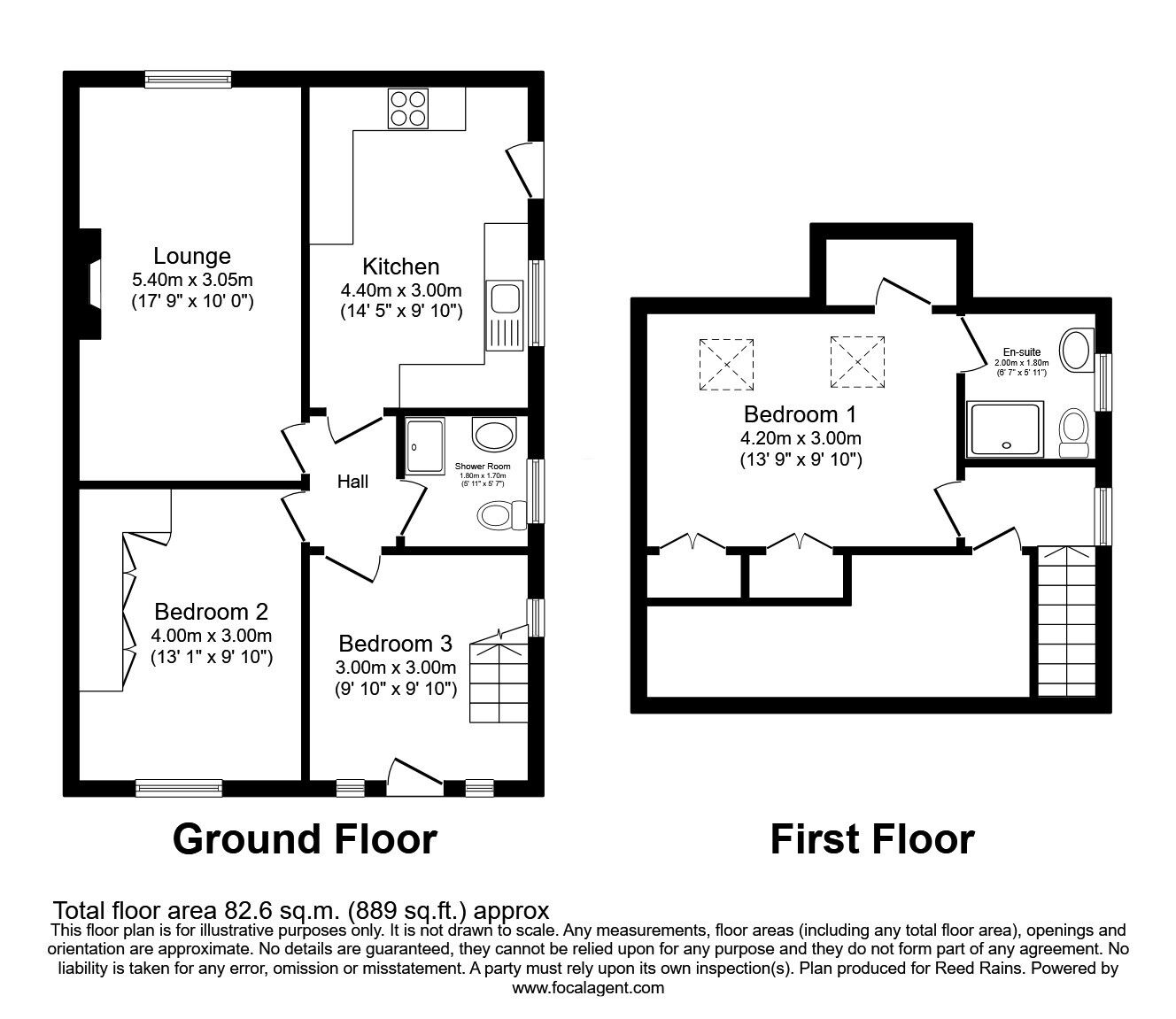 Floorplan of 3 bedroom Semi Detached Bungalow for sale, Abelton Grove, Haxby, North Yorkshire, YO32