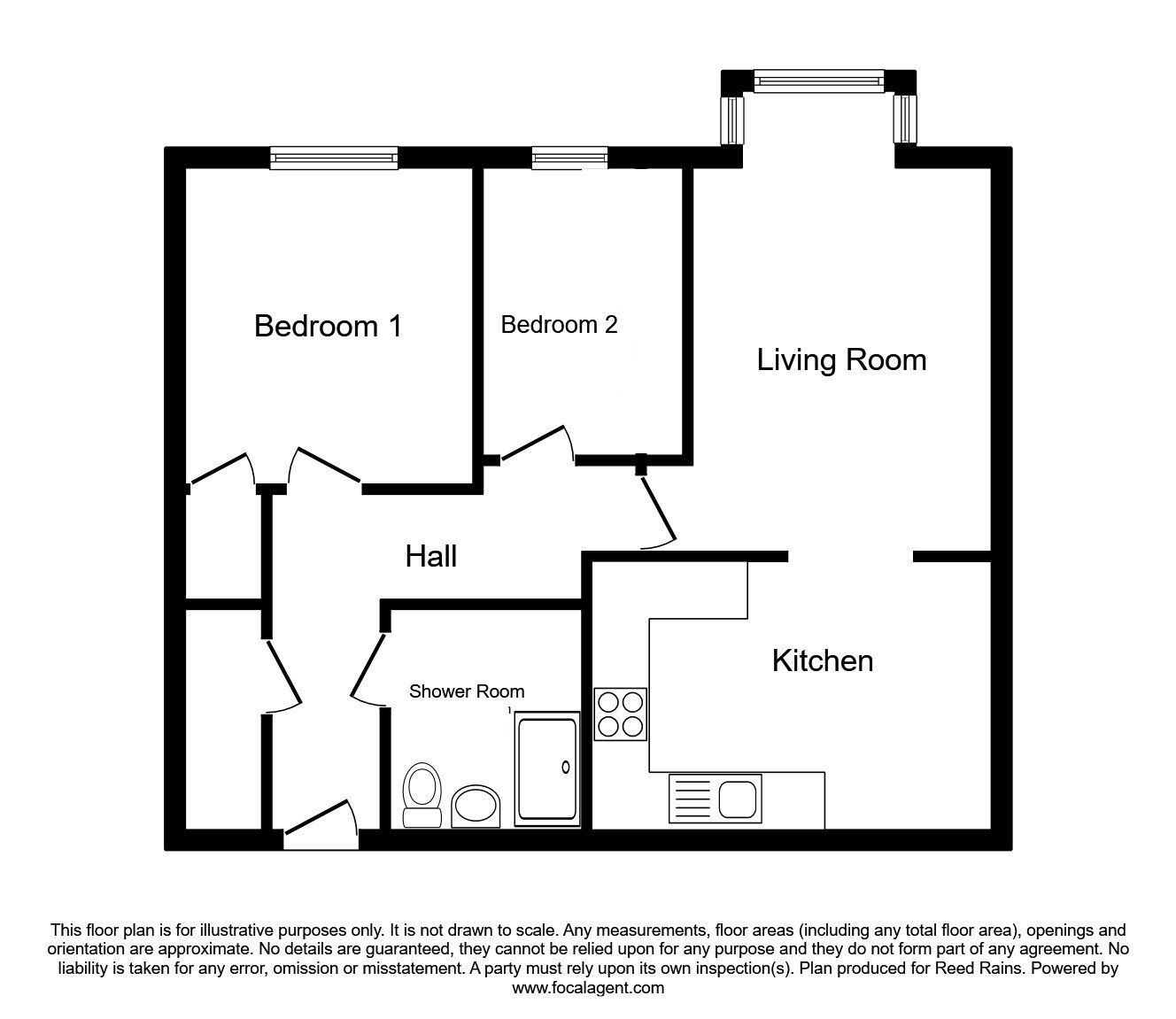 Floorplan of 2 bedroom  Flat for sale, Wyre Mews, The Village, York, YO32