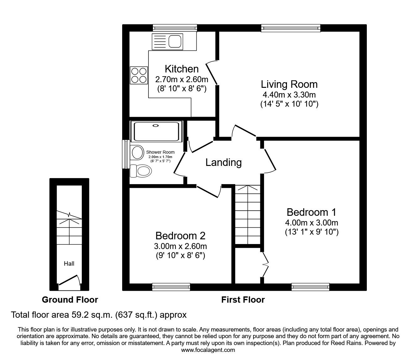Floorplan of 2 bedroom  Flat for sale, Cornwood Way, Haxby, York, YO32