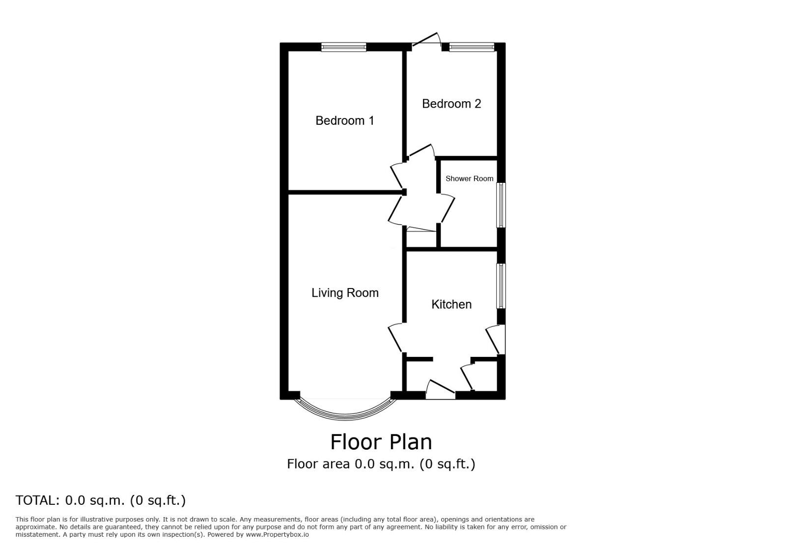 Floorplan of 2 bedroom Semi Detached Bungalow for sale, Greenshaw Drive, Haxby, North Yorkshire, YO32