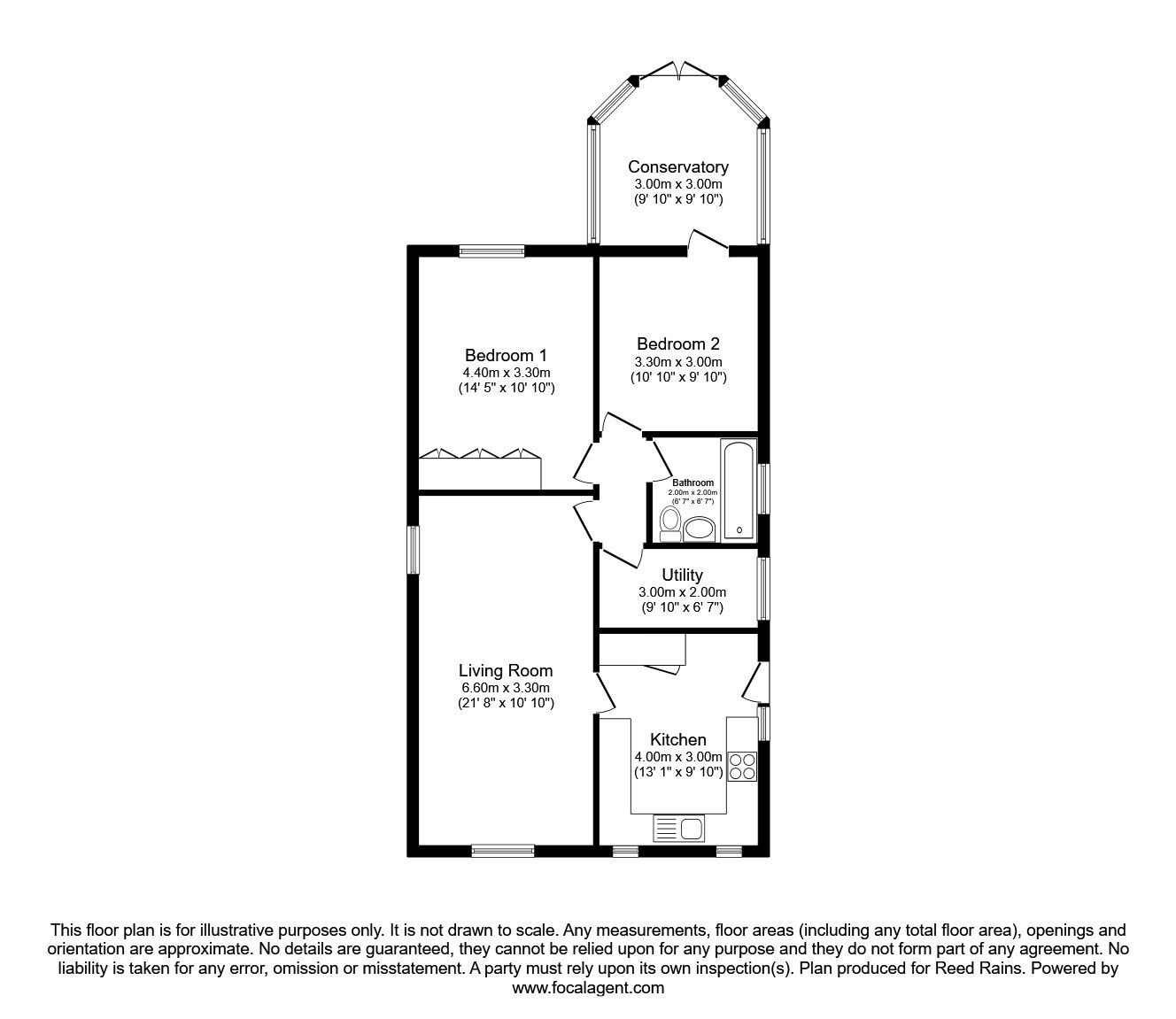 Floorplan of 3 bedroom Detached Bungalow for sale, Ploughmans Lane, Haxby, North Yorkshire, YO32
