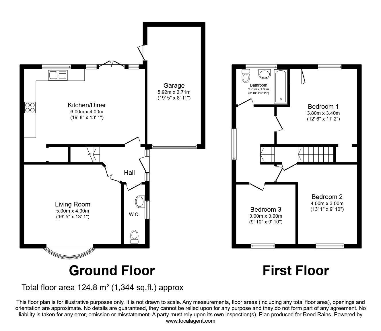 Floorplan of 3 bedroom Detached House for sale, Oaken Grove, Haxby, North Yorkshire, YO32