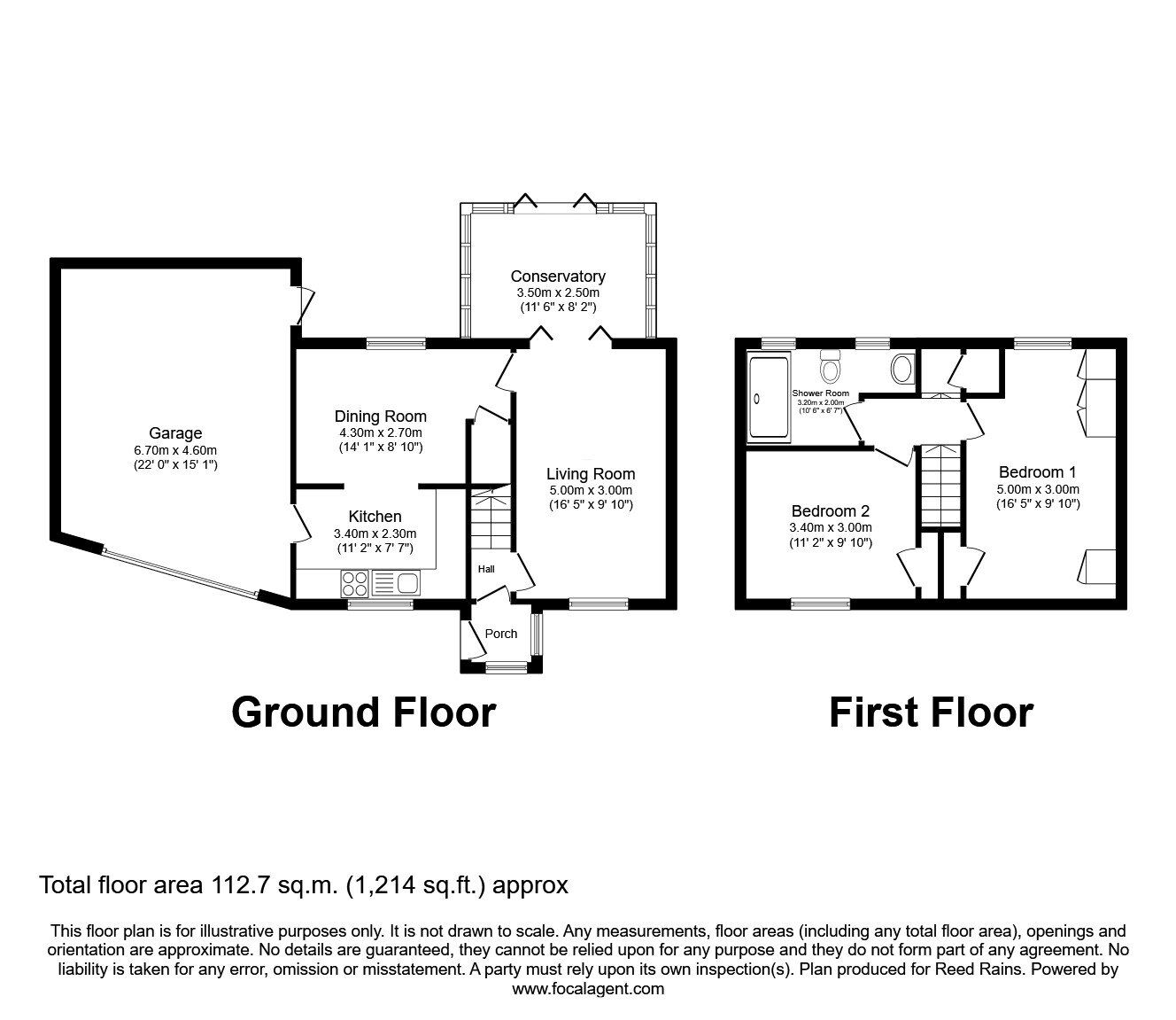 Floorplan of 2 bedroom Semi Detached House for sale, Brecksfield, Skelton, North Yorkshire, YO30