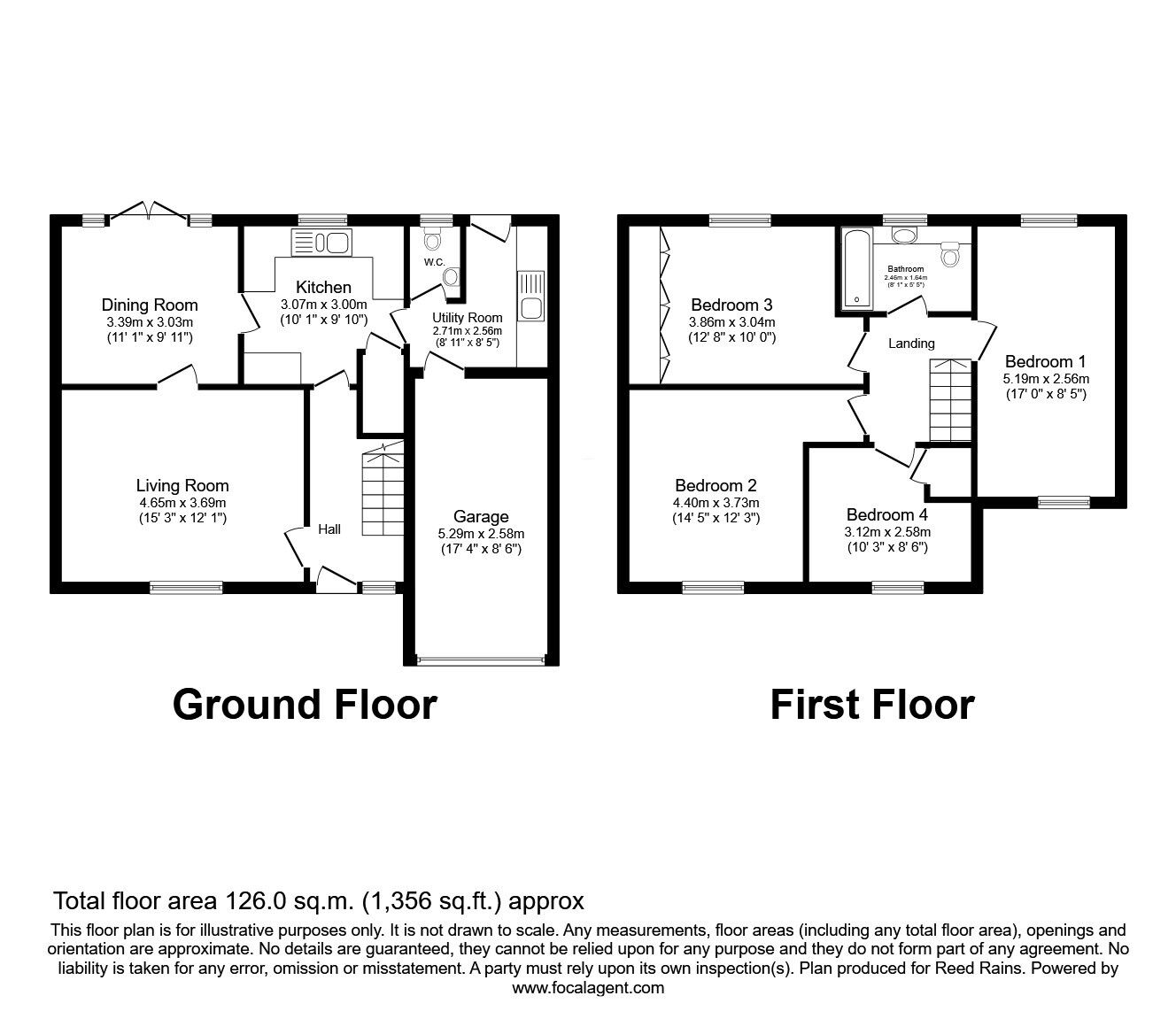 Floorplan of 4 bedroom Detached House for sale, Mulberry Drive, Haxby, North Yorkshire, YO32