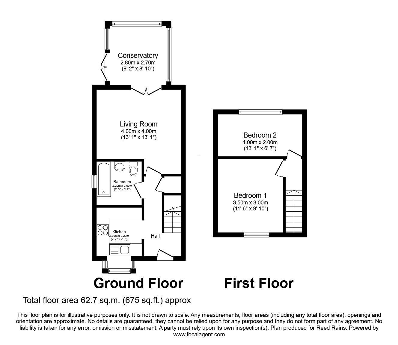 Floorplan of 2 bedroom Semi Detached House for sale, Minster Close, Wigginton, North Yorkshire, YO32