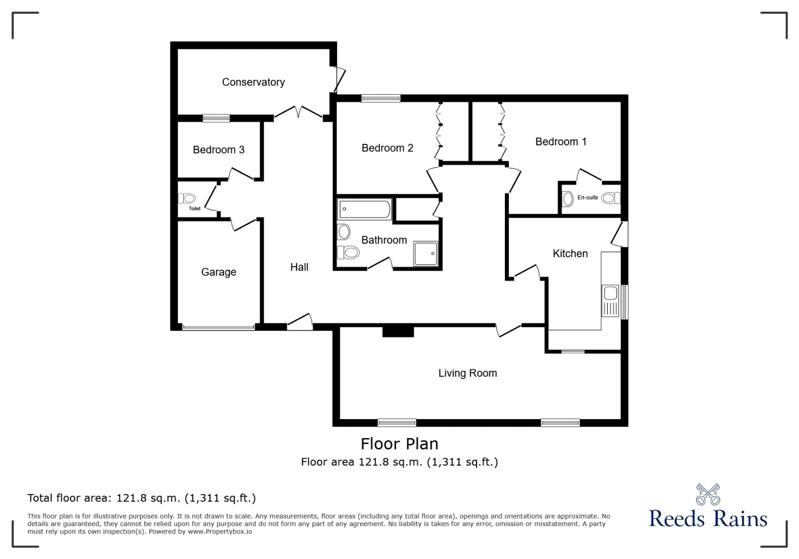 Floorplan of 3 bedroom Detached Bungalow to rent, North Lane, Haxby, North Yorkshire, YO32