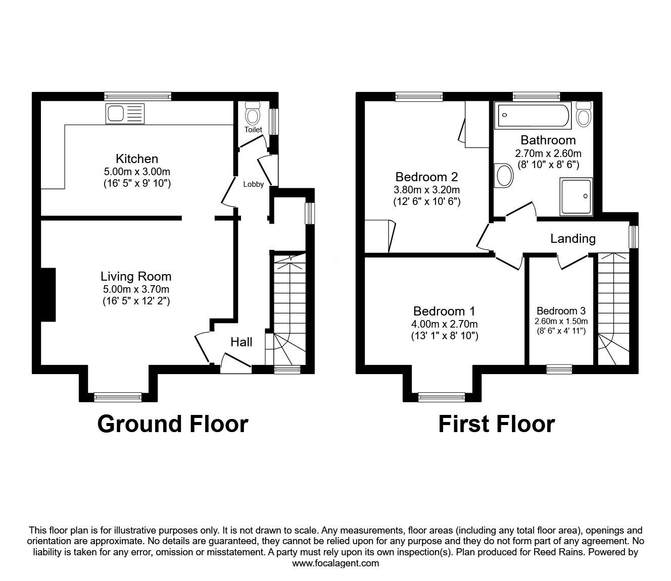 Floorplan of 3 bedroom End Terrace House for sale, The Croft, Sheriff Hutton, North Yorkshire, YO60