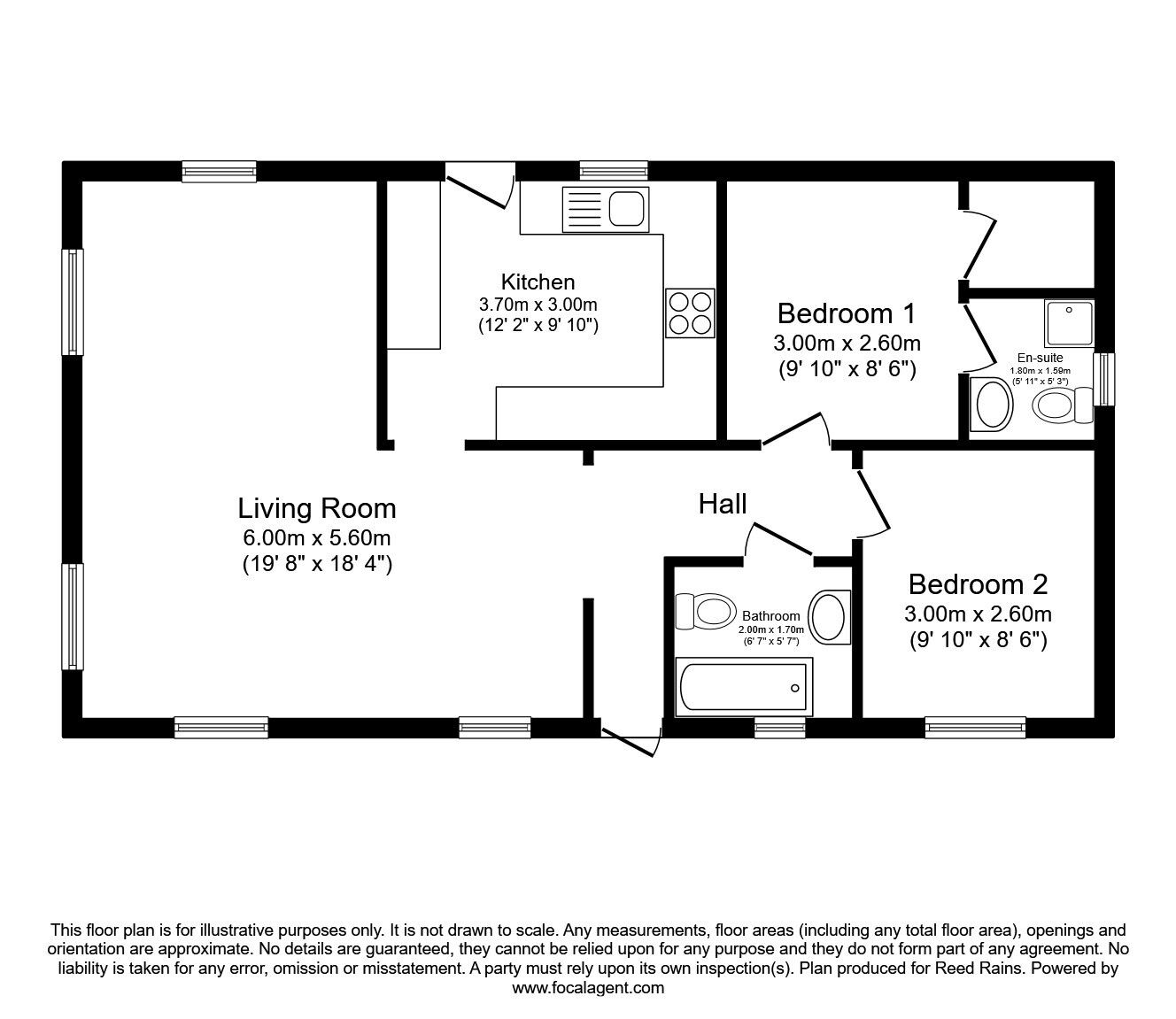 Floorplan of 2 bedroom Detached Property for sale, Sheriff Hutton Road, Strensall, North Yorkshire, YO32