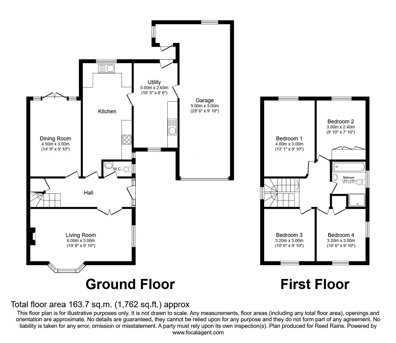 Floorplan of 4 bedroom Detached House for sale, Usher Park Road, Haxby, North Yorkshire, YO32