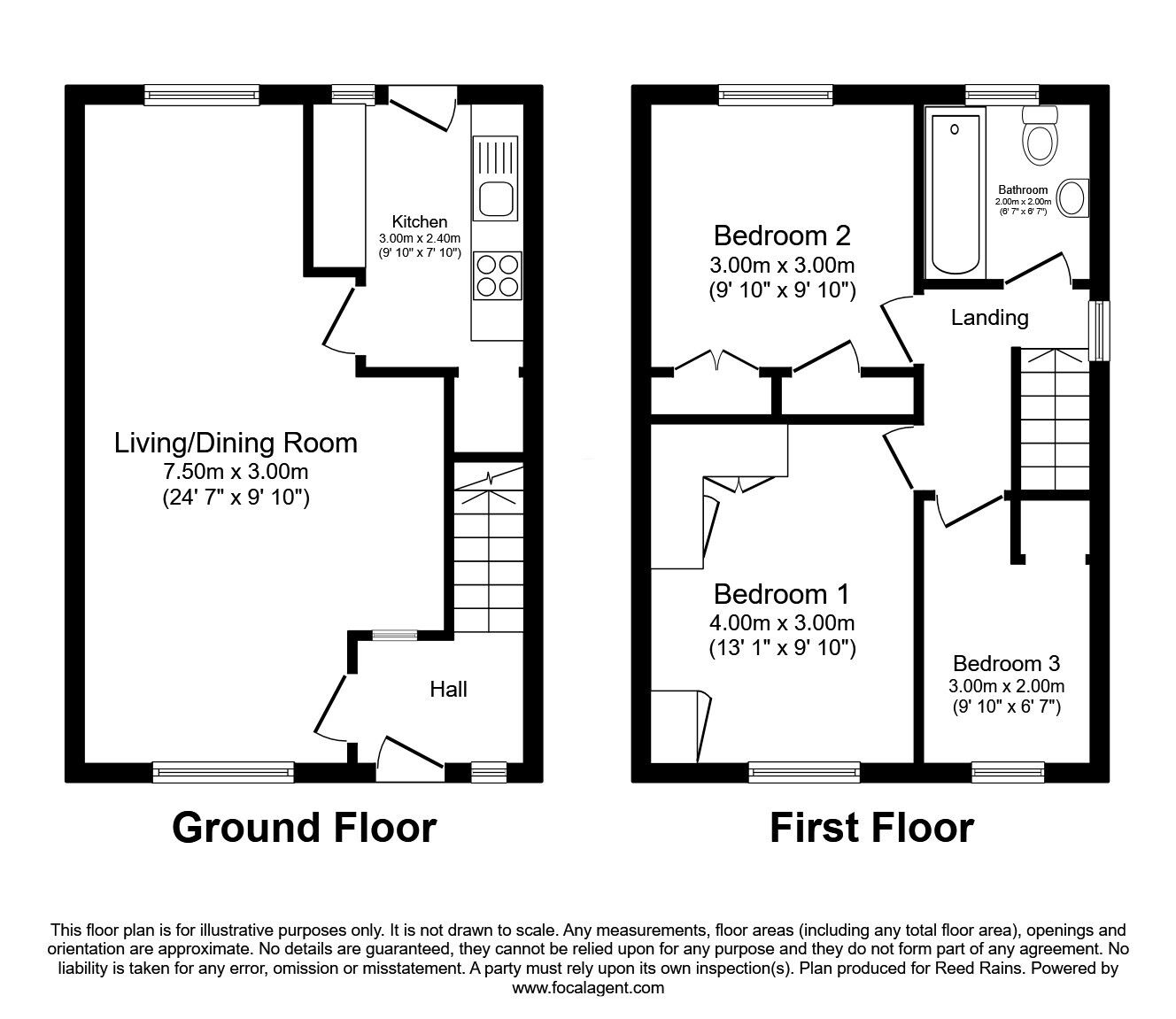 Floorplan of 3 bedroom Semi Detached House for sale, Windsor Drive, Wigginton, North Yorkshire, YO32
