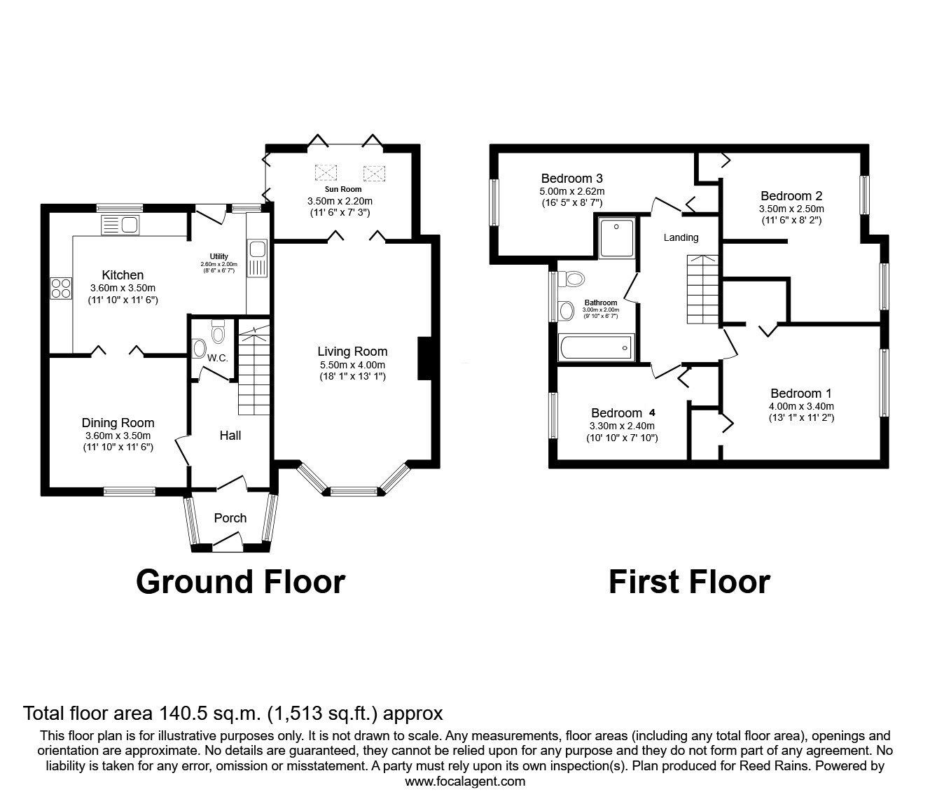 Floorplan of 4 bedroom Detached House for sale, York Road, Strensall, North Yorkshire, YO32