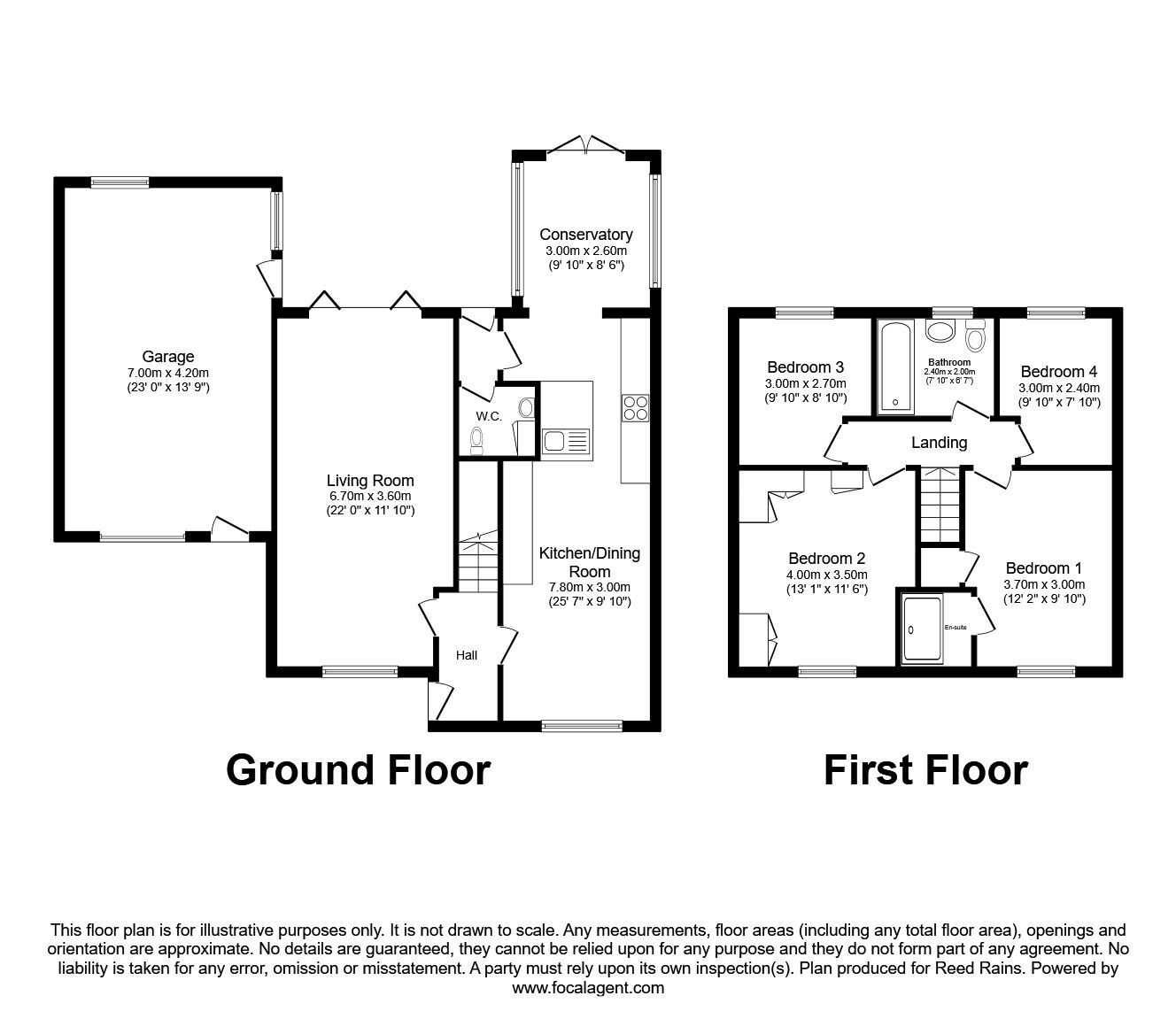 Floorplan of 4 bedroom Detached House to rent, Landsdown Way, Haxby, North Yorkshire, YO32