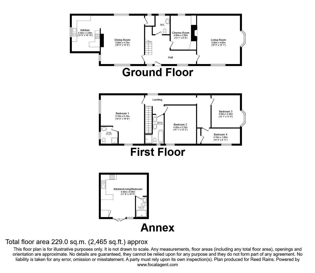 Floorplan of 4 bedroom Detached House for sale, The Village, Strensall, North Yorkshire, YO32