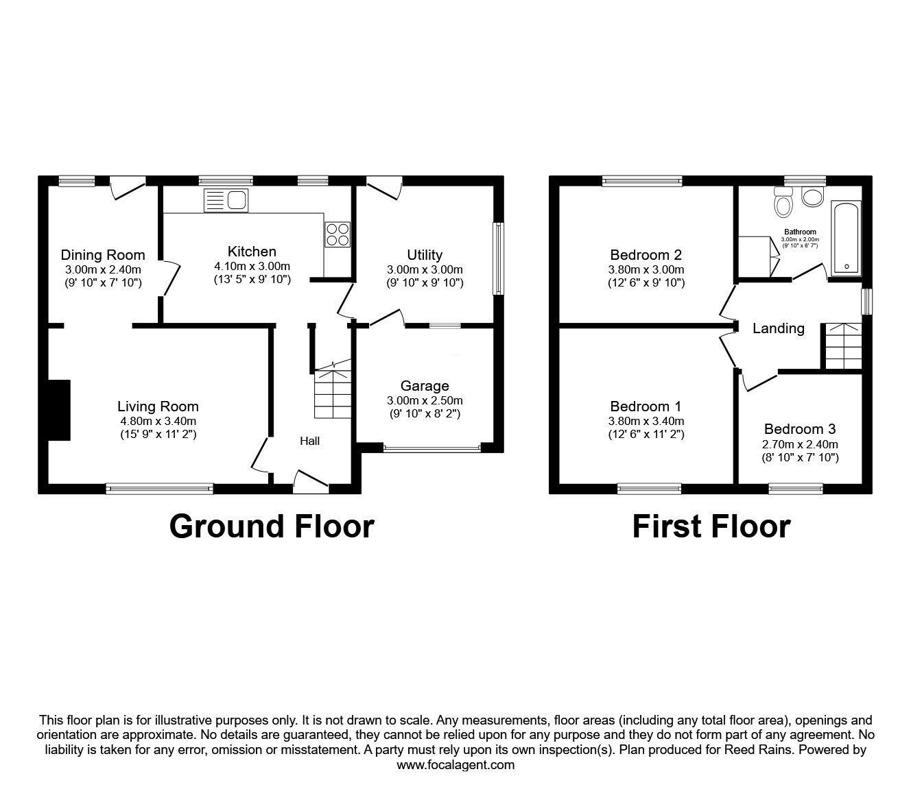 Floorplan of 3 bedroom End Terrace House for sale, Saxford Way, Wigginton, North Yorkshire, YO32