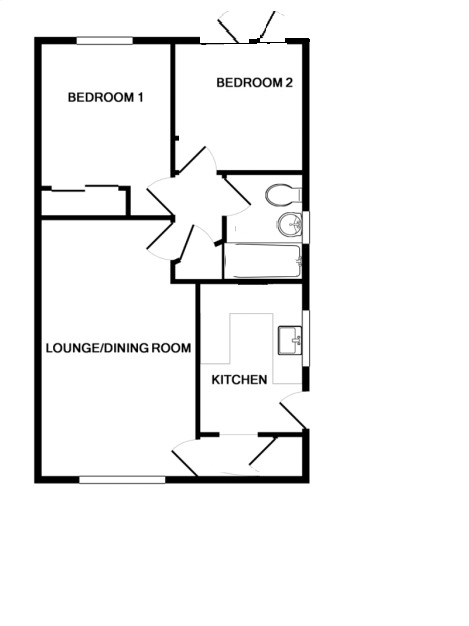 Floorplan of 2 bedroom Semi Detached Bungalow for sale, Ferguson Way, Huntington, North Yorkshire, YO32