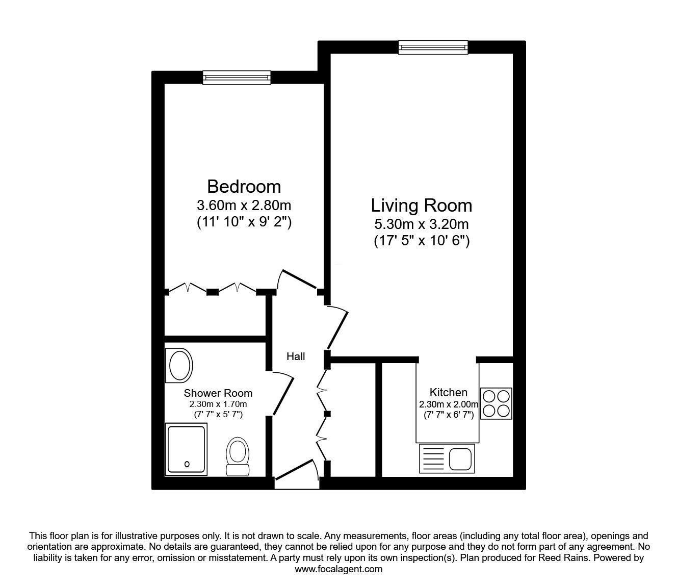 Floorplan of 1 bedroom  Flat for sale, The Village, Haxby, North Yorkshire, YO32