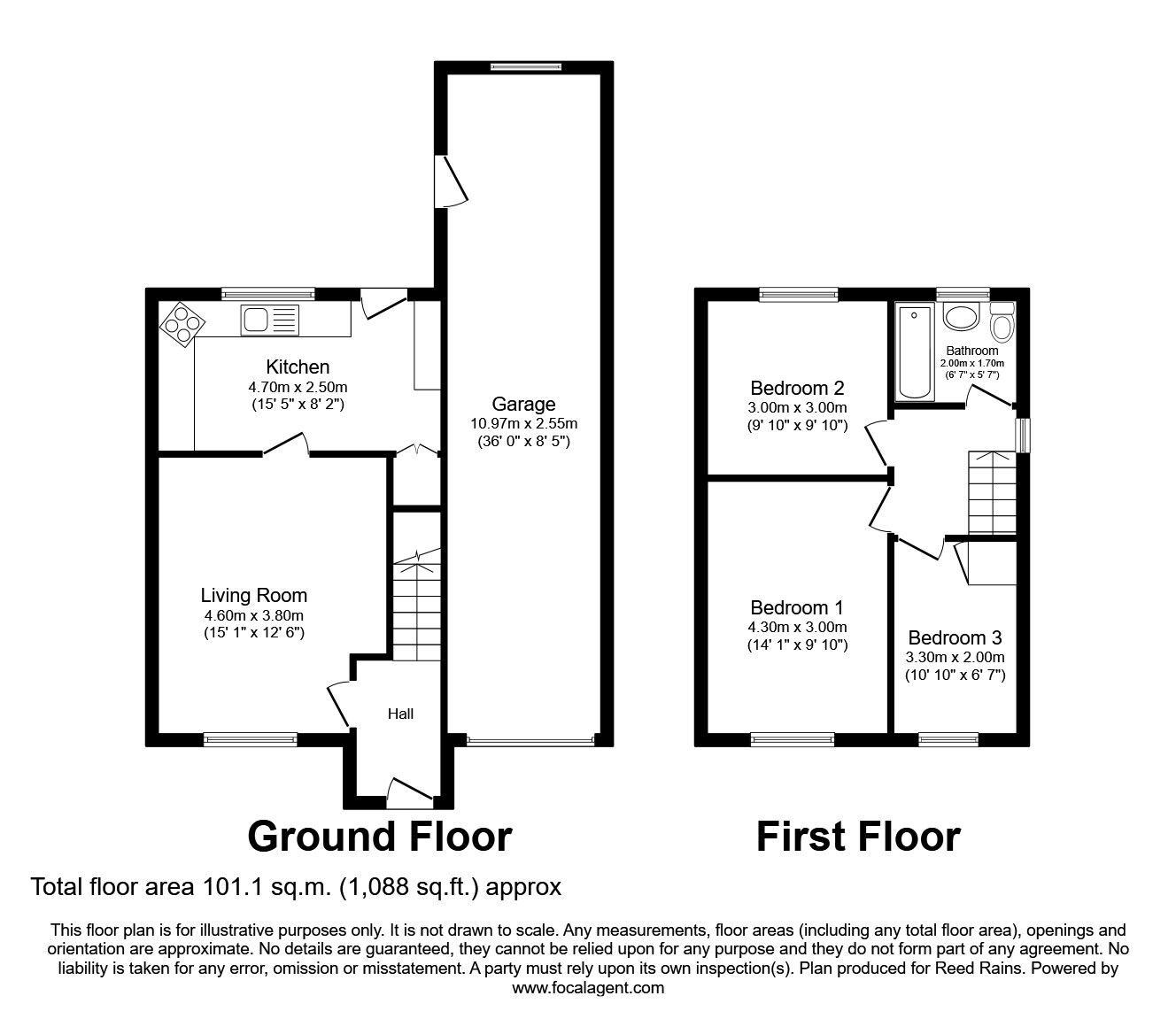 Floorplan of 3 bedroom Semi Detached House for sale, Middlecroft Drive, Strensall, North Yorkshire, YO32