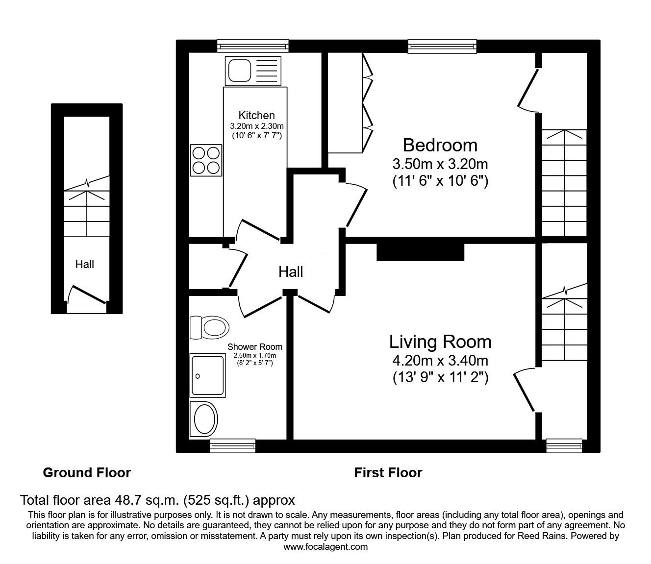 Floorplan of 1 bedroom  Flat for sale, Wheatfield Lane, Haxby, North Yorkshire, YO32