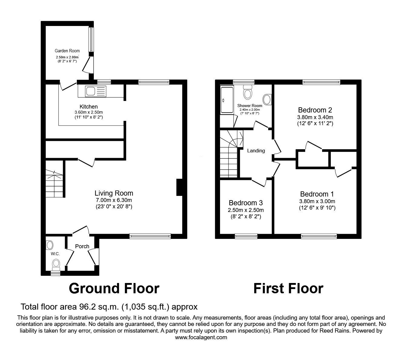 Floorplan of 3 bedroom End Terrace House for sale, Saxon Vale, Shipton By Beningbrough, North Yorkshire, YO30