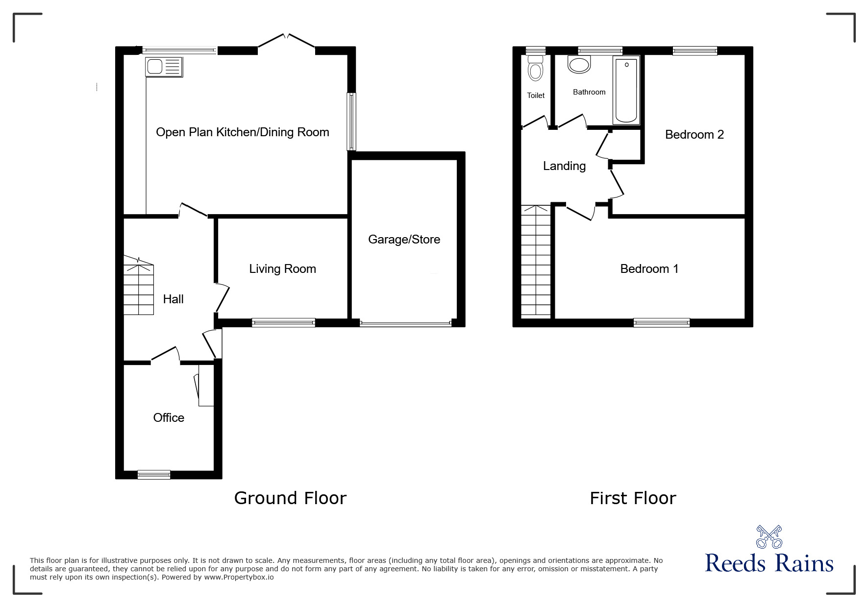 Floorplan of 2 bedroom End Terrace House for sale, Little Meadows, Haxby, North Yorkshire, YO32