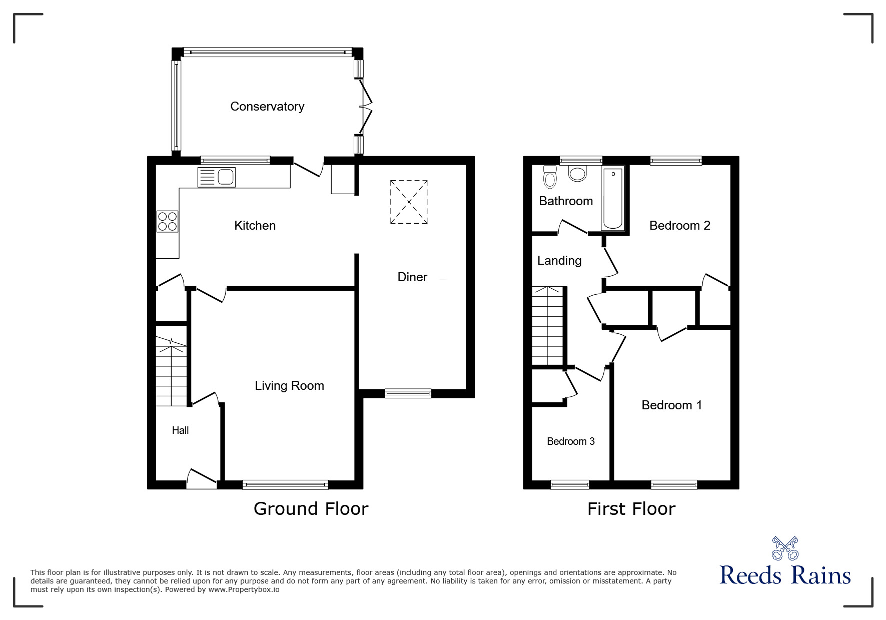 Floorplan of 3 bedroom Semi Detached House for sale, Toby Court, Strensall, North Yorkshire, YO32