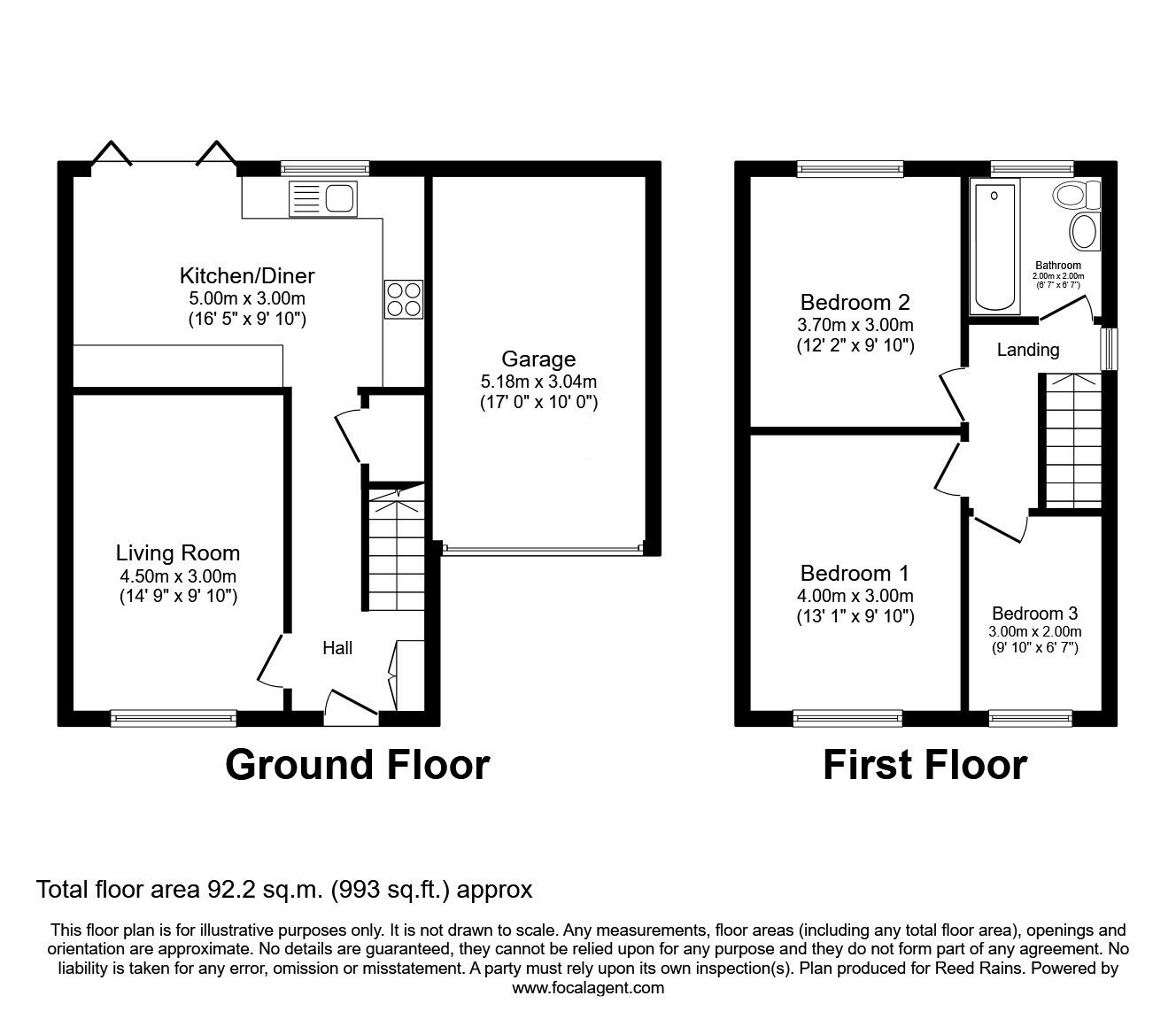 Floorplan of 3 bedroom Semi Detached House for sale, Thornhills, Haxby, North Yorkshire, YO32