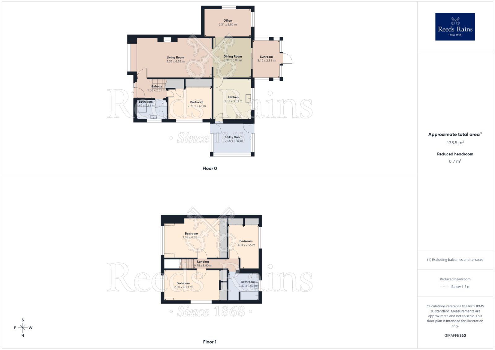 Floorplan of 4 bedroom Detached Bungalow for sale, Headland Close, Haxby, North Yorkshire, YO32