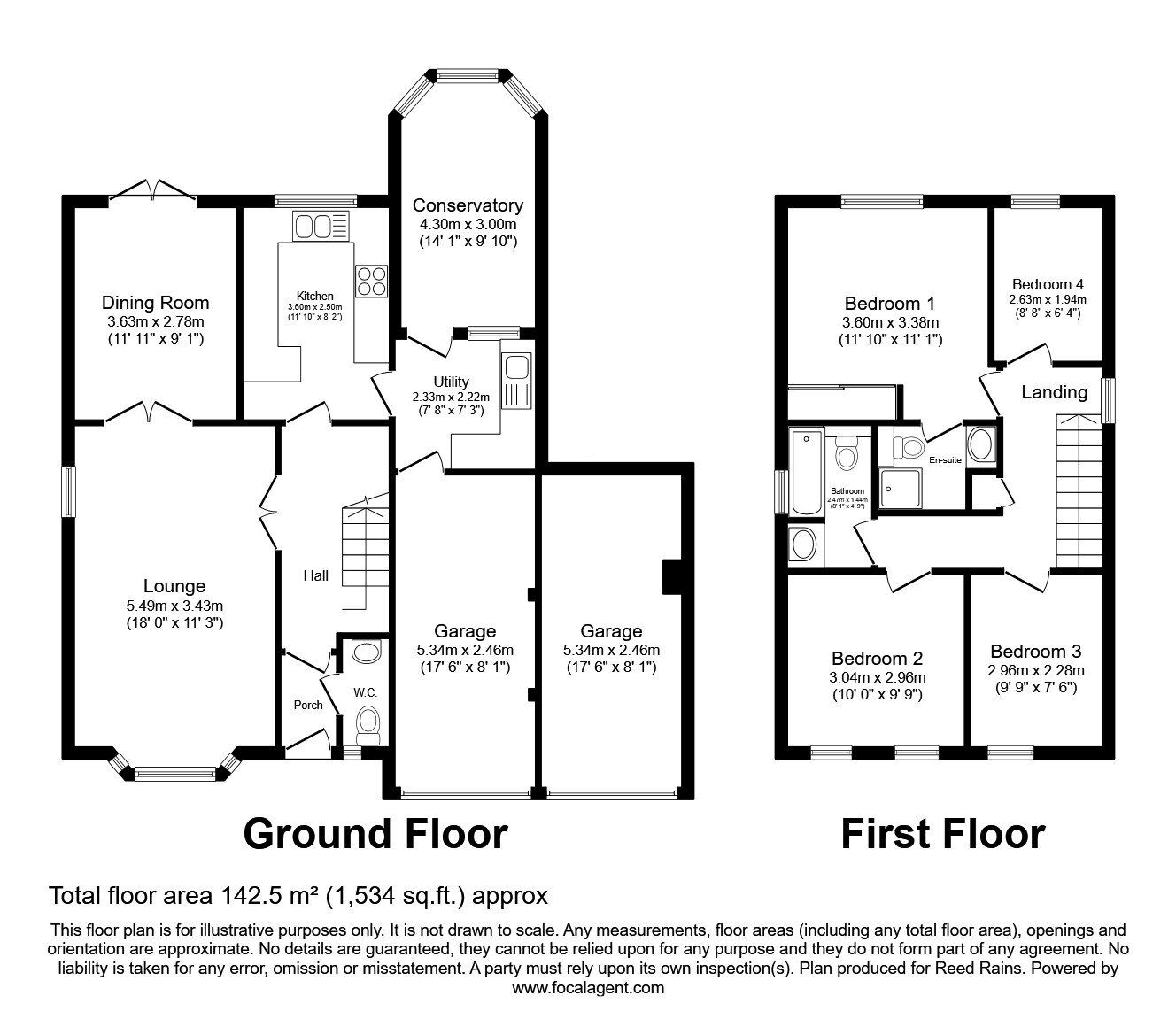 Floorplan of 4 bedroom Detached House for sale, Plantation Way, Wigginton, North Yorkshire, YO32