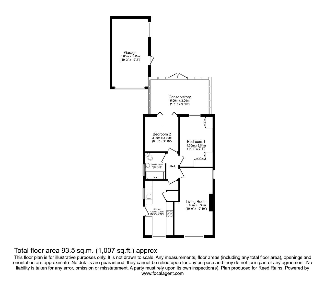 Floorplan of 2 bedroom Detached Bungalow for sale, Gateland Close, Haxby, North Yorkshire, YO32