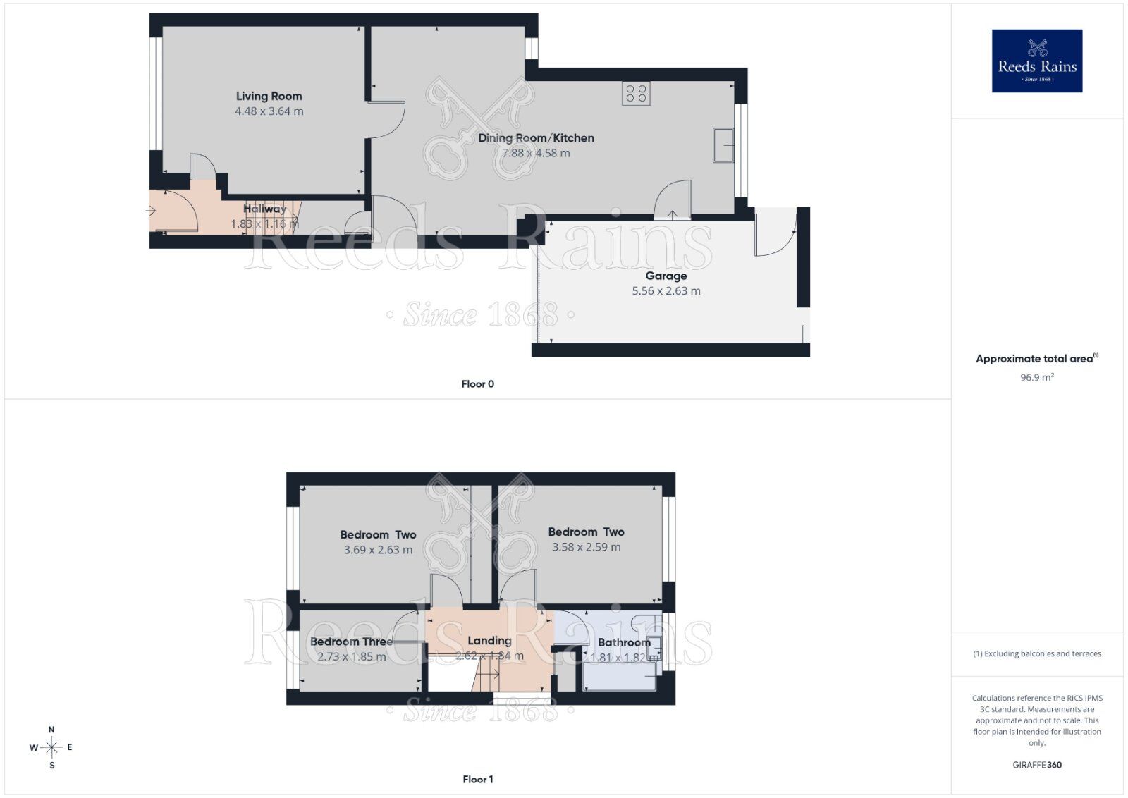 Floorplan of 3 bedroom Semi Detached House for sale, Greenshaw Drive, Haxby, North Yorkshire, YO32