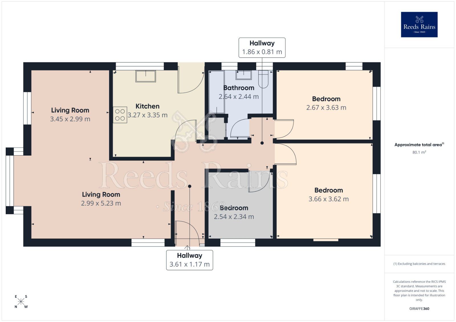 Floorplan of 3 bedroom Detached Bungalow for sale, Burtree Avenue, Skelton, North Yorkshire, YO30
