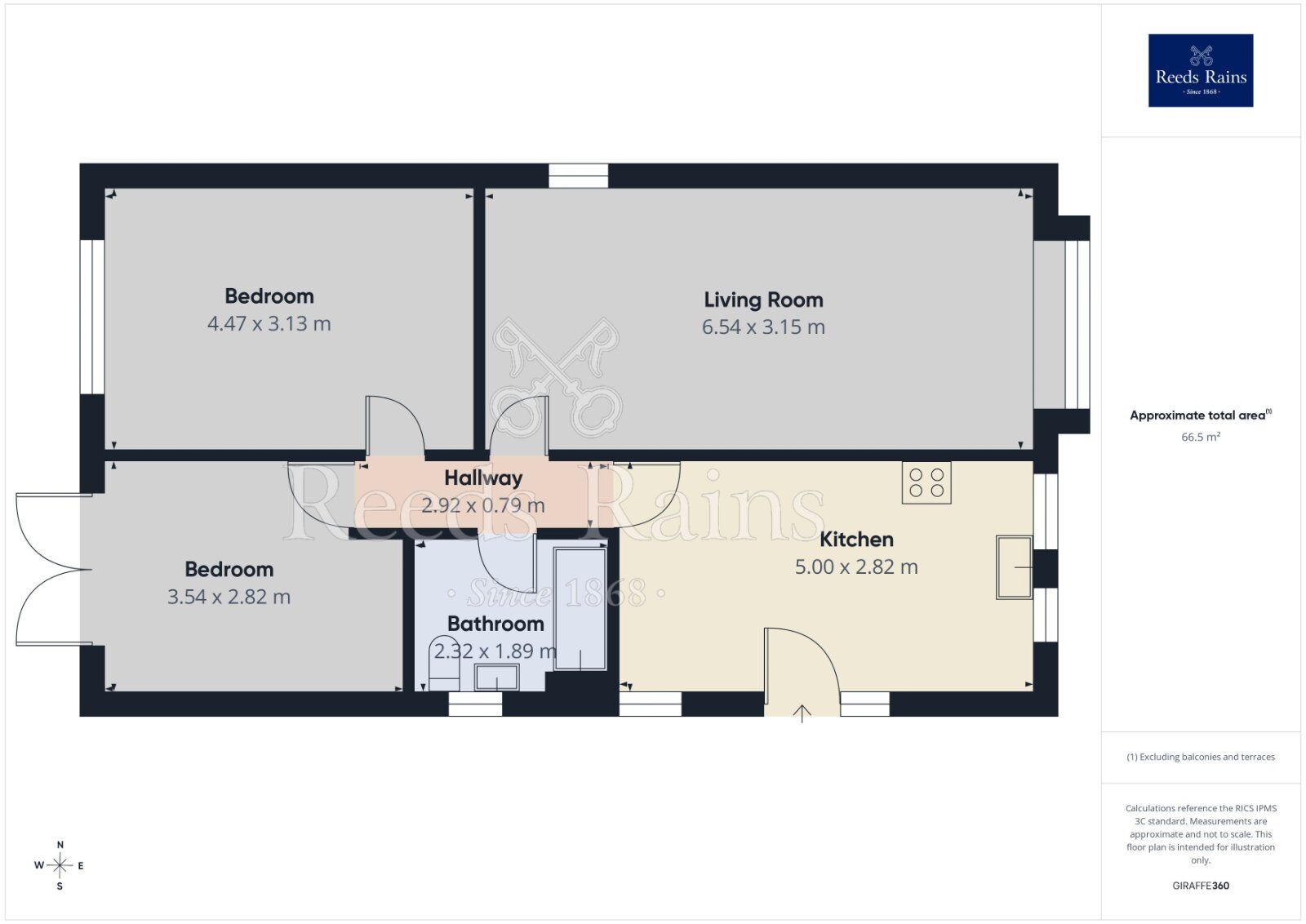 Floorplan of 2 bedroom Detached Bungalow for sale, Wheatcroft, Strensall, North Yorkshire, YO32