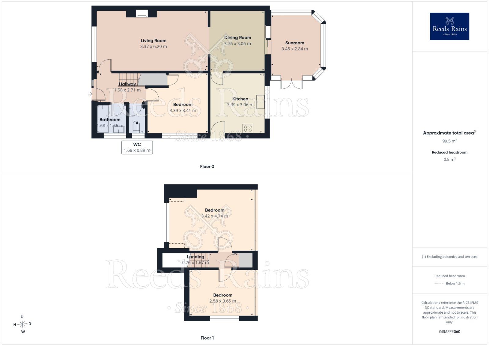 Floorplan of 3 bedroom Semi Detached House for sale, South Lane, Haxby, North Yorkshire, YO32