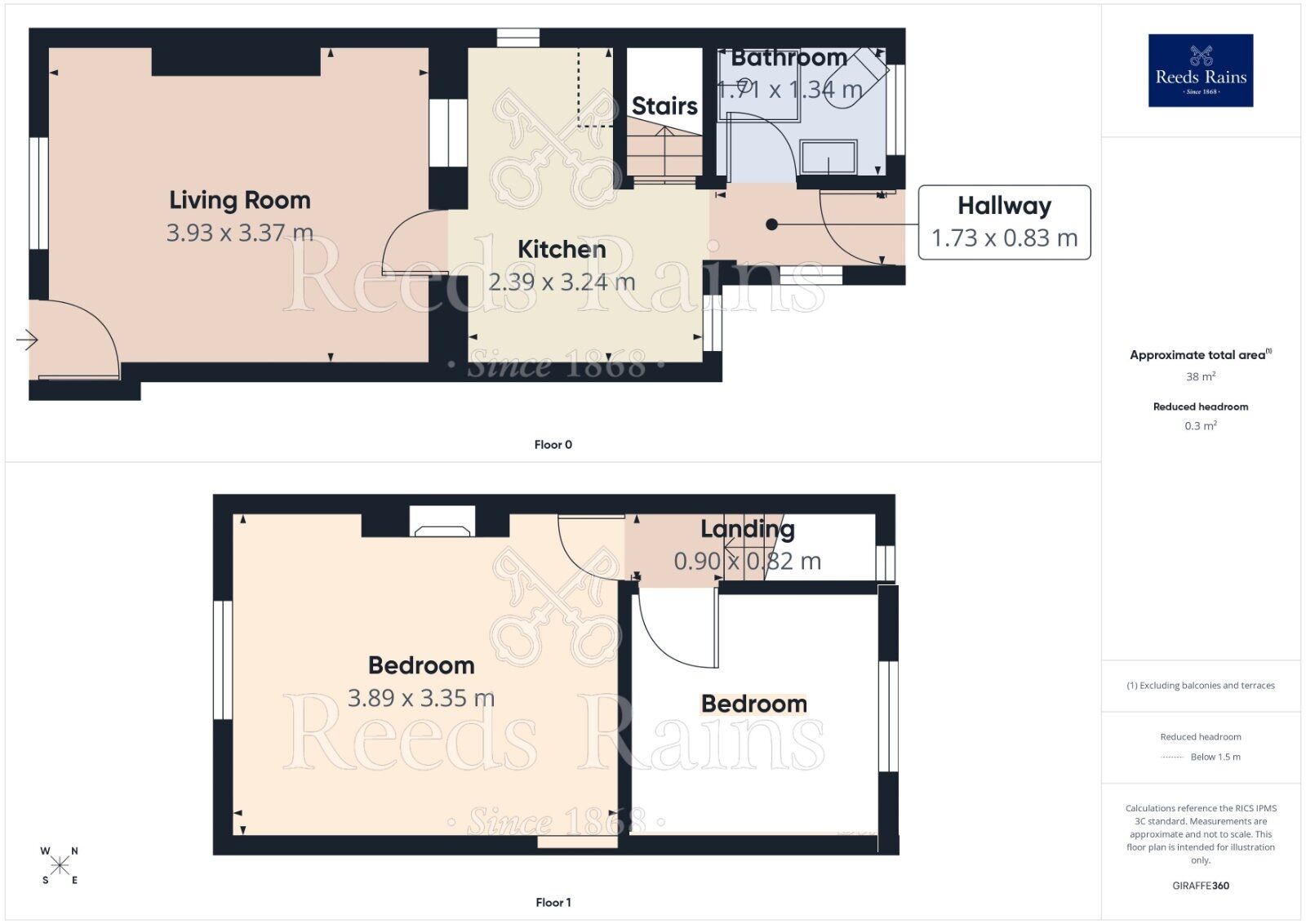 Floorplan of 2 bedroom End Terrace Property for sale, The Village, Haxby, North Yorkshire, YO32