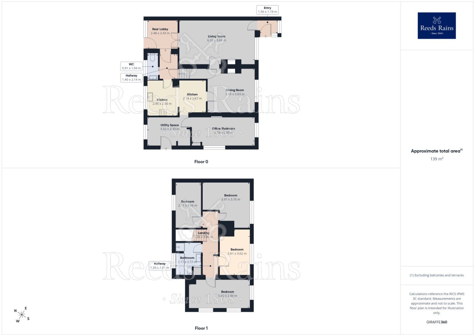 Floorplan of 4 bedroom Semi Detached House for sale, Brecks Lane, Strensall, North Yorkshire, YO32