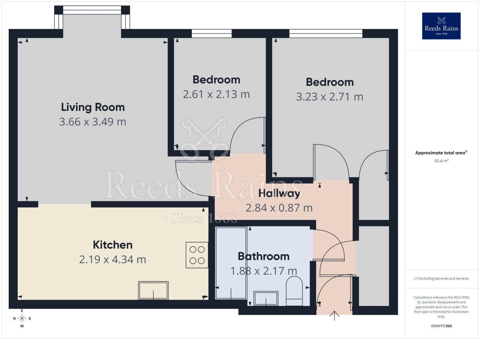 Floorplan of 2 bedroom Flat for sale, Wyre Mews, The Village, York, YO32