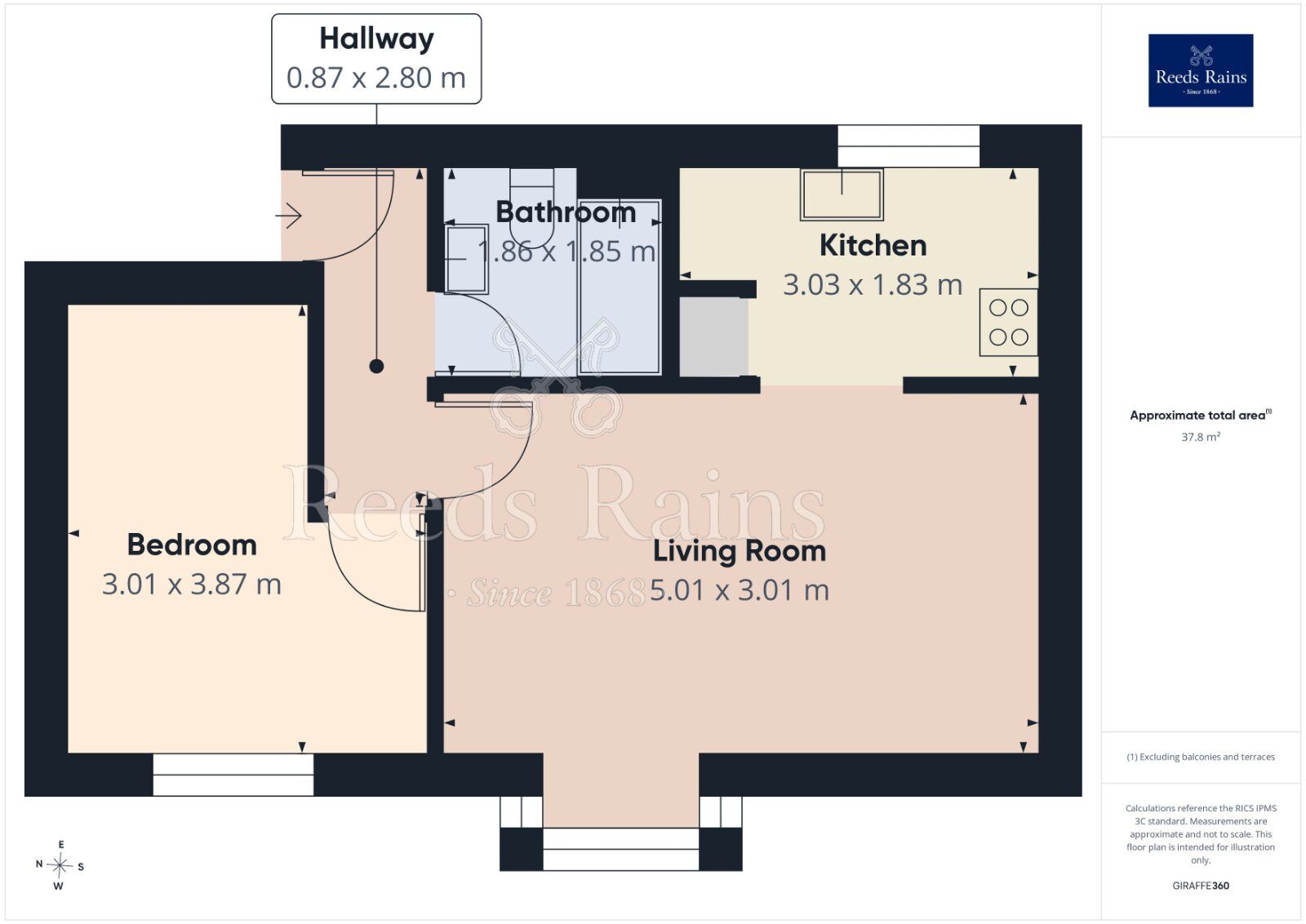 Floorplan of 1 bedroom Flat for sale, Wyre Court, The Village, York, YO32
