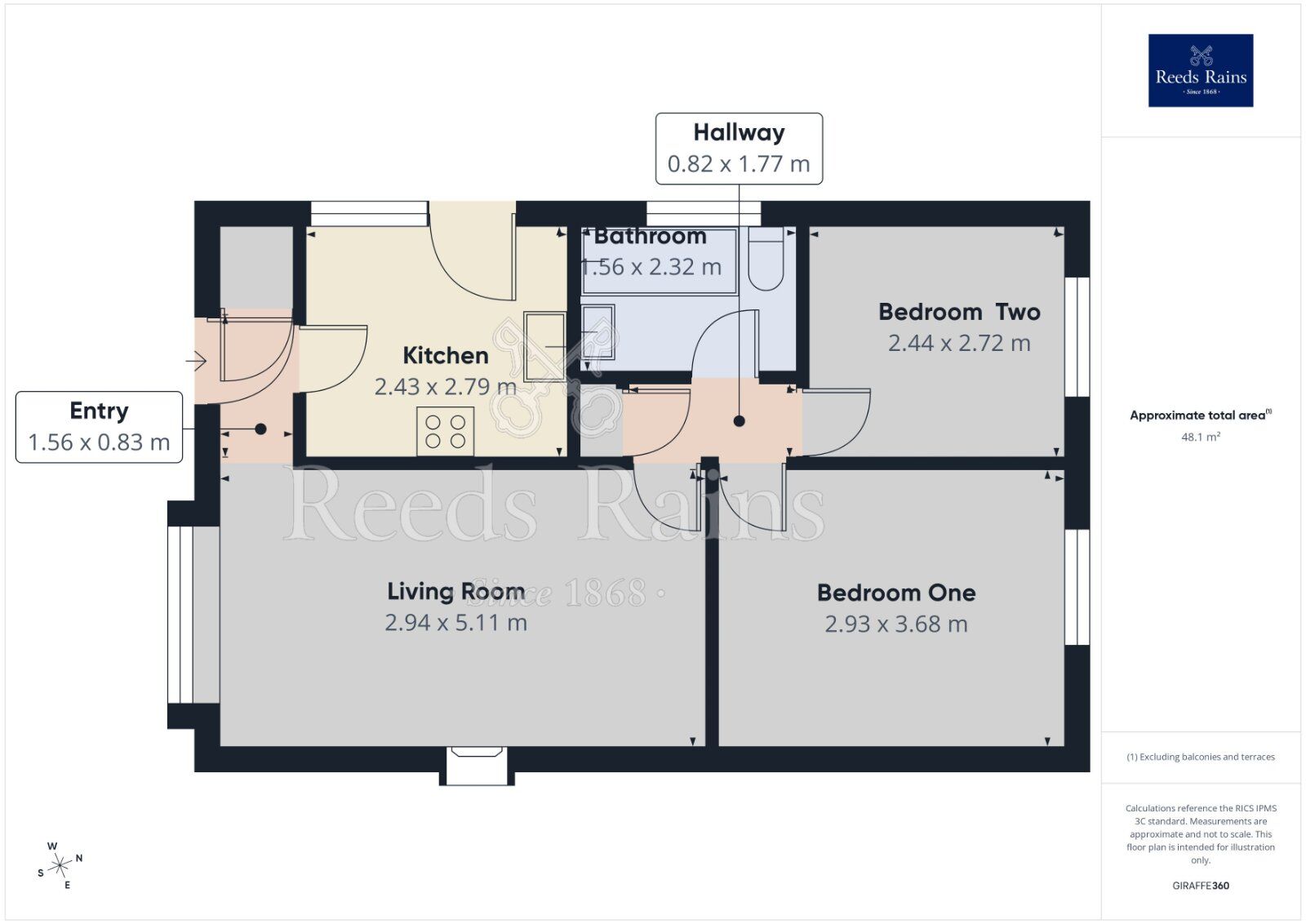 Floorplan of 2 bedroom Semi Detached Bungalow for sale, Lockey Croft, Wigginton, North Yorkshire, YO32
