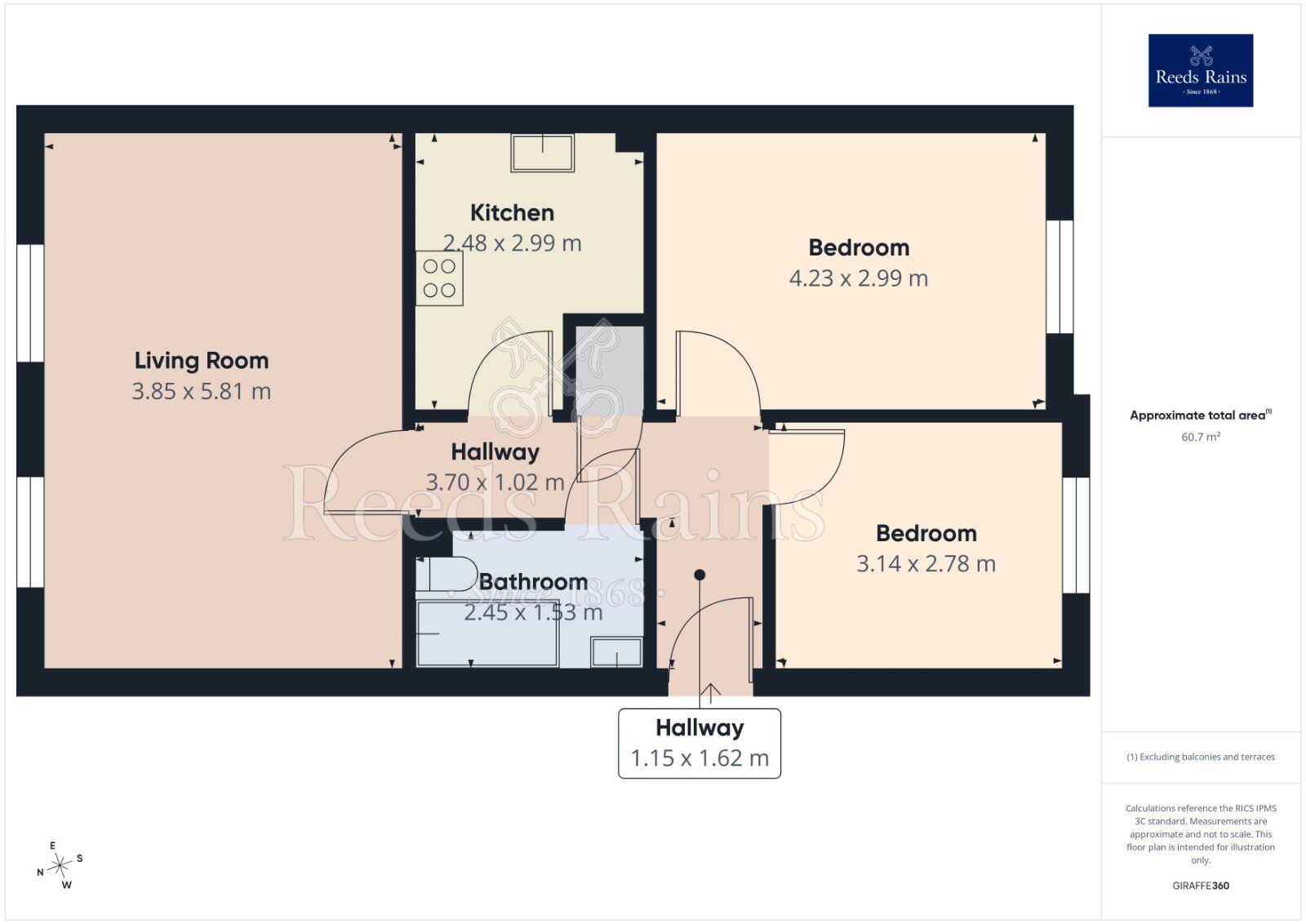 Floorplan of 2 bedroom Flat for sale, Oak Tree Court, Haxby, North Yorkshire, YO32
