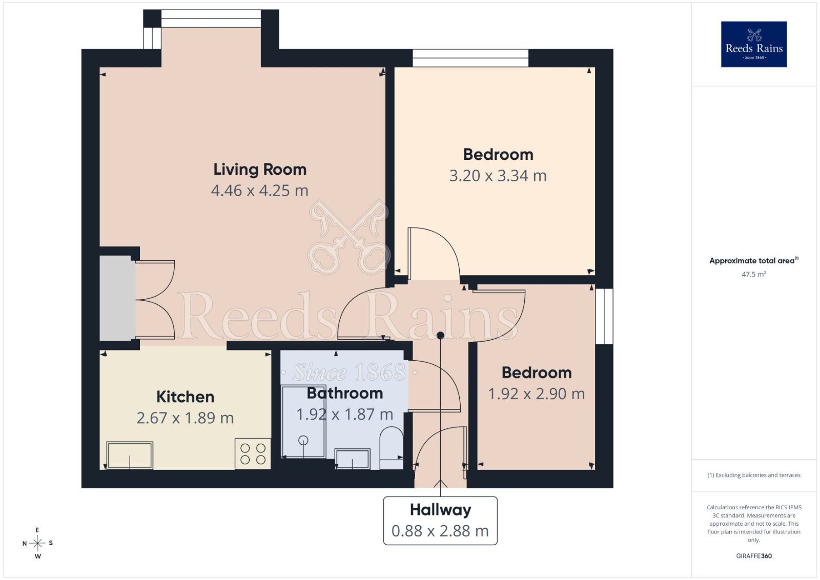 Floorplan of 2 bedroom Flat for sale, Wyre Mews, The Village, North Yorkshire, YO32