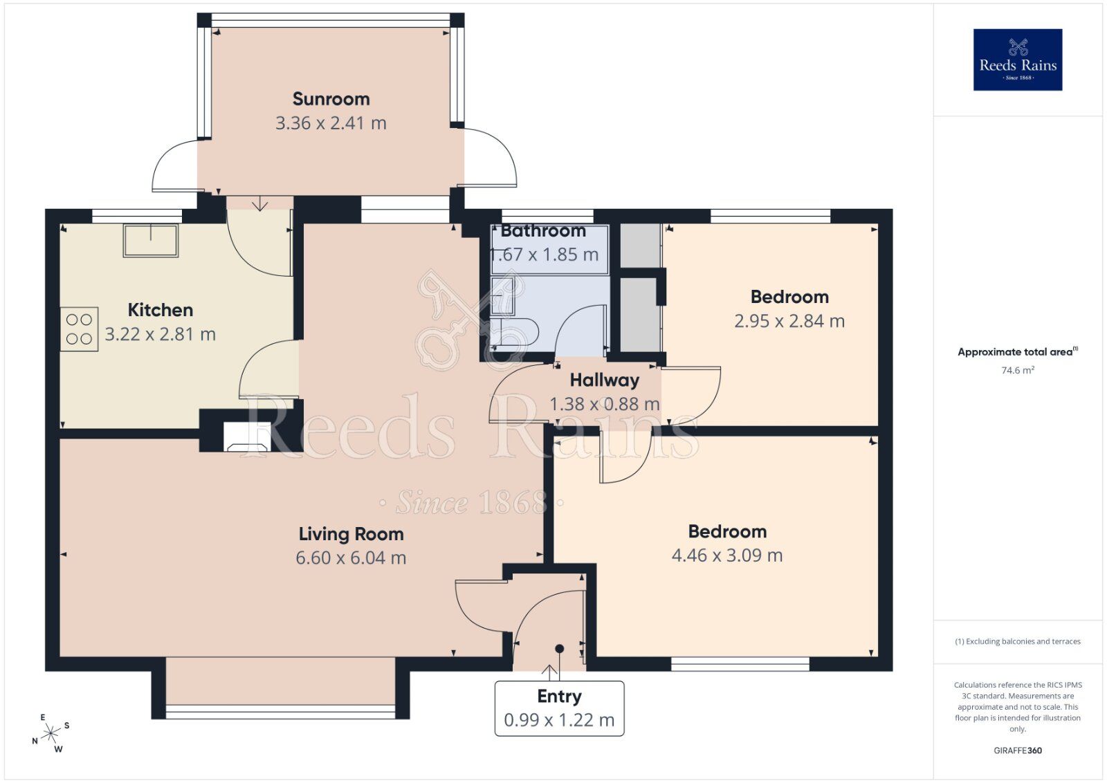 Floorplan of 2 bedroom Detached Bungalow for sale, Rushwood Close, Haxby, North Yorkshire, YO32