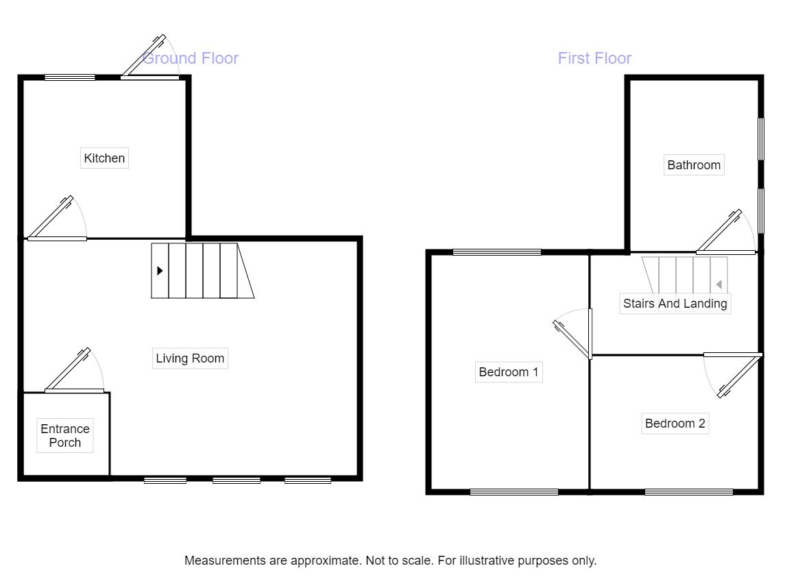 Floorplan of 2 bedroom  House to rent, Green Springs, Hebden Bridge, West Yorkshire, HX7