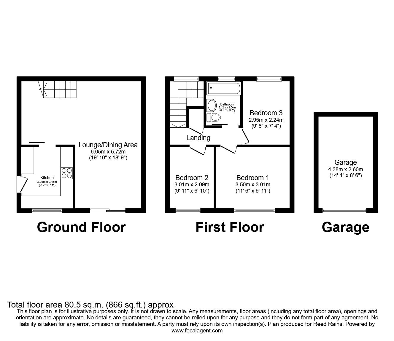 Floorplan of 3 bedroom Semi Detached House for sale, Old Lees Road, Hebden Bridge, HX7