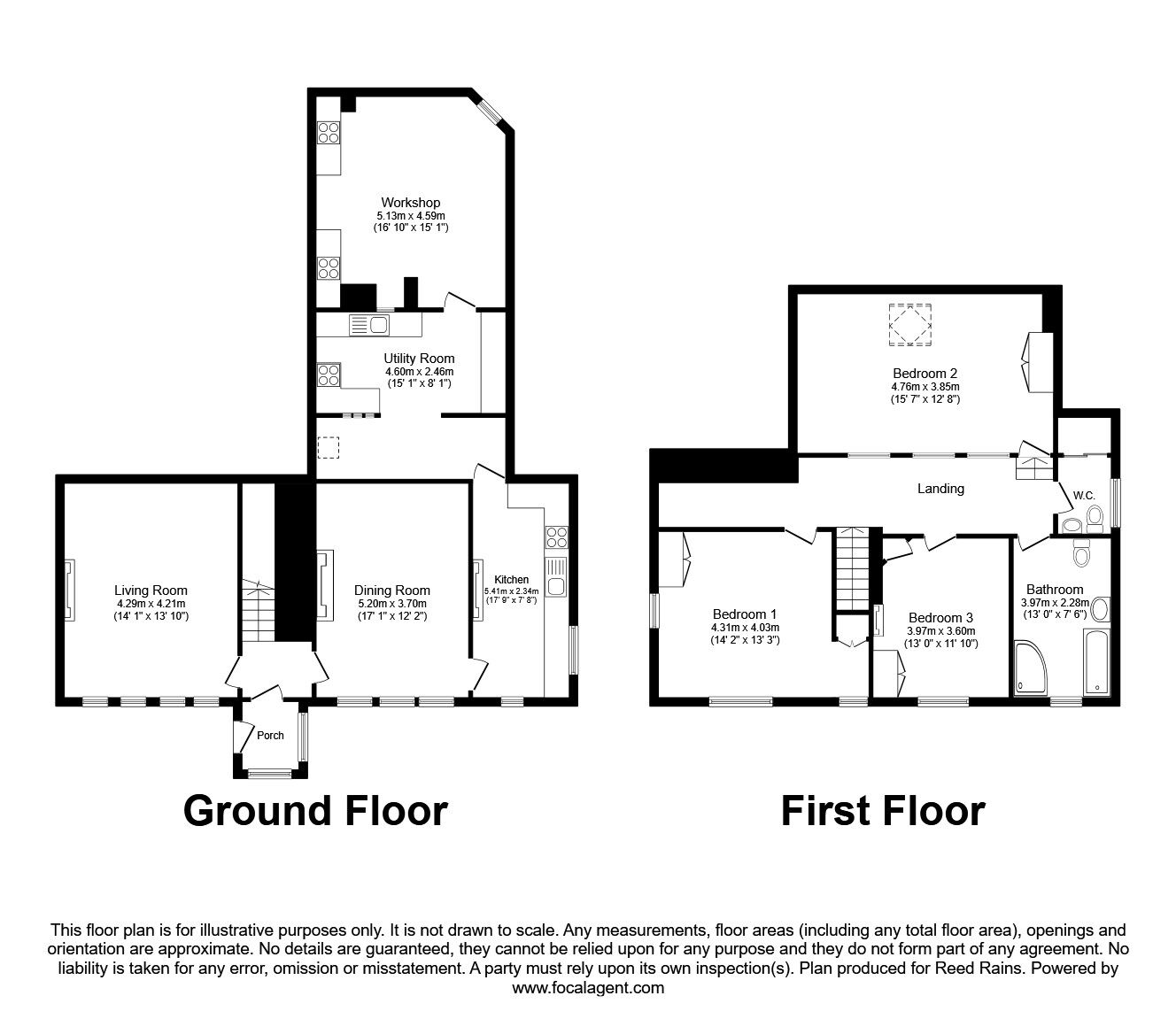 Floorplan of 3 bedroom Semi Detached House to rent, Watty Lane, Todmorden, West Yorkshire, OL14
