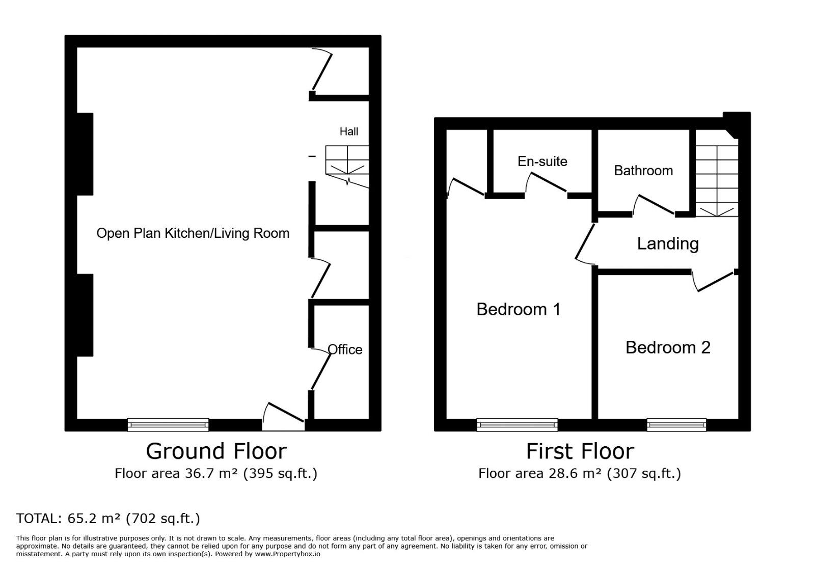 Floorplan of 2 bedroom Mid Terrace House for sale, Illingworth Villas, Hebden Bridge, HX7
