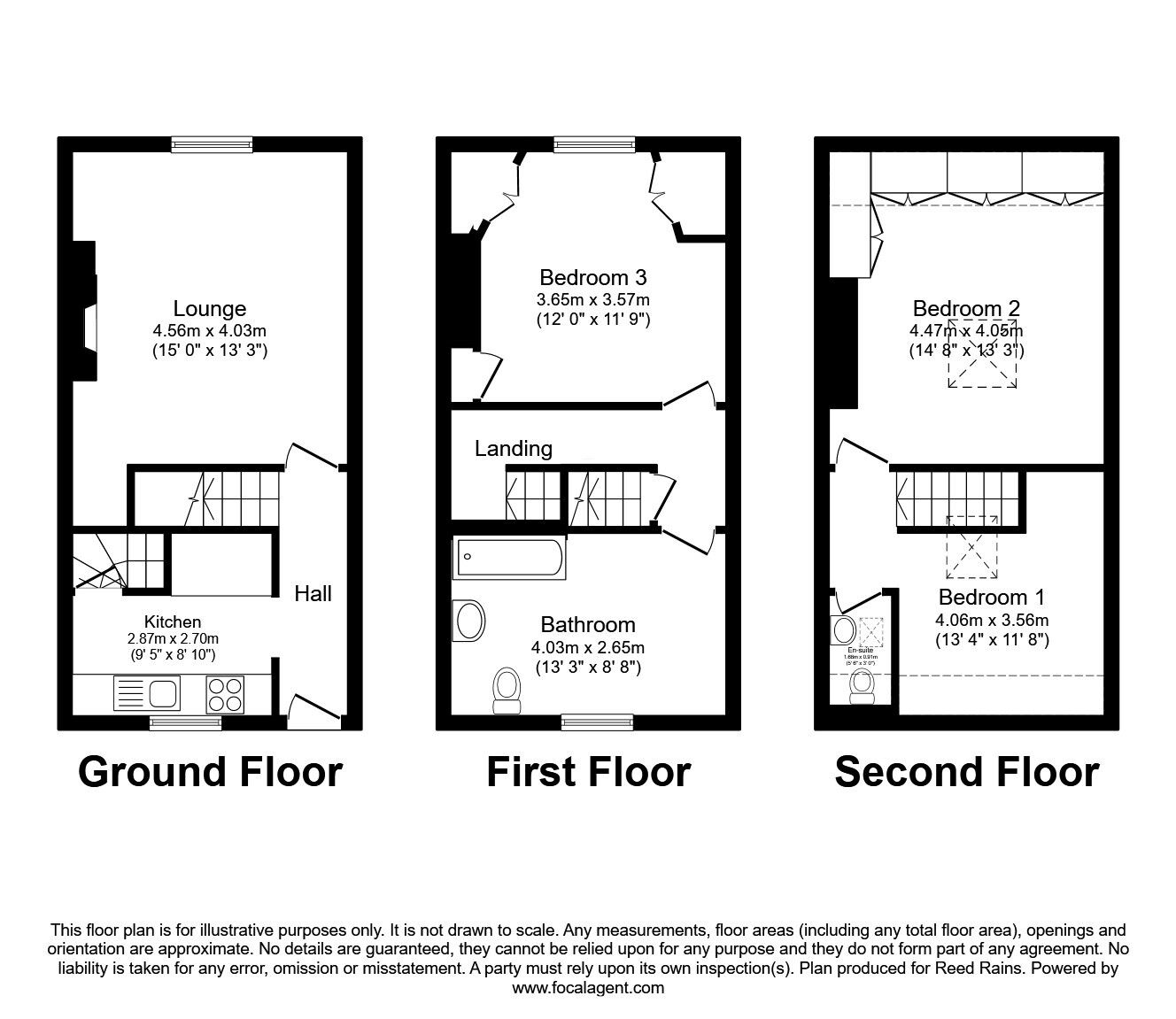 Floorplan of 2 bedroom Mid Terrace House for sale, Eiffel Street, Hebden Bridge, HX7