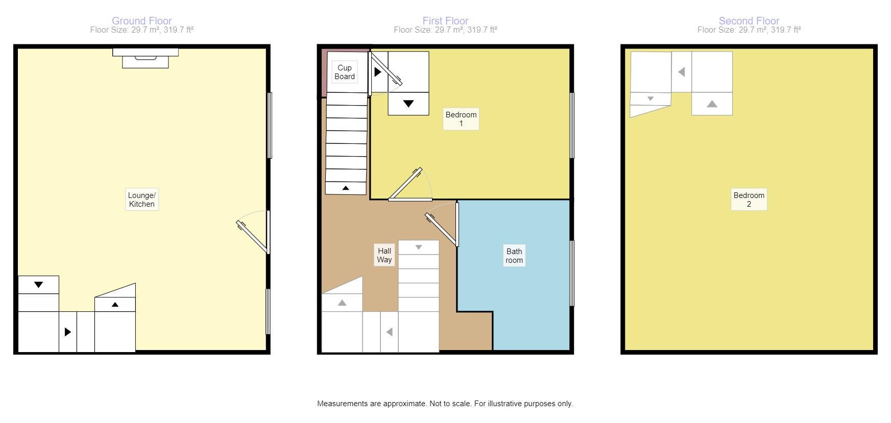 Floorplan of 2 bedroom Mid Terrace House for sale, Eton Street, Hebden Bridge, HX7