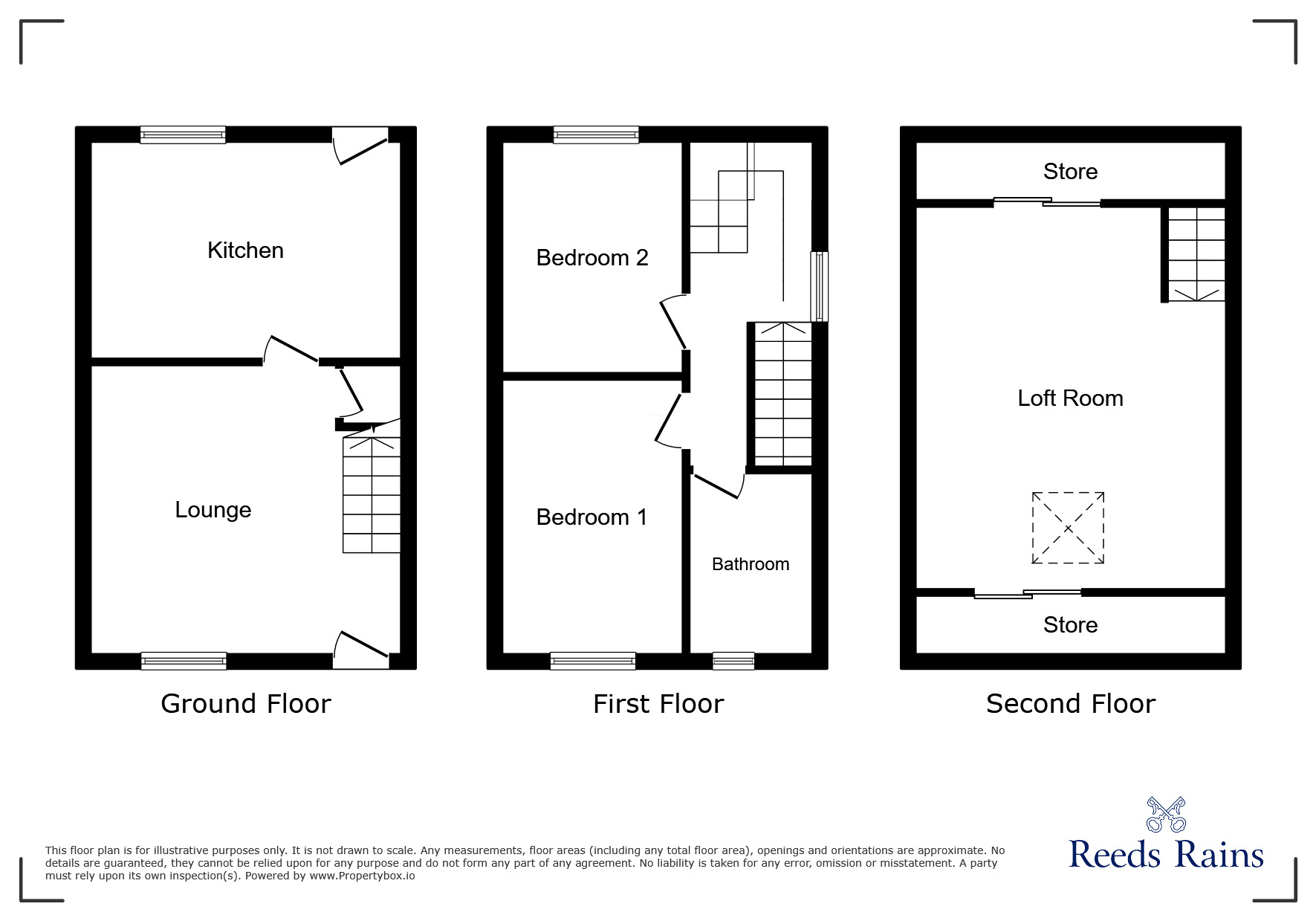 Floorplan of 3 bedroom Mid Terrace House for sale, Thorn Terrace, Luddenden, Halifax, HX2