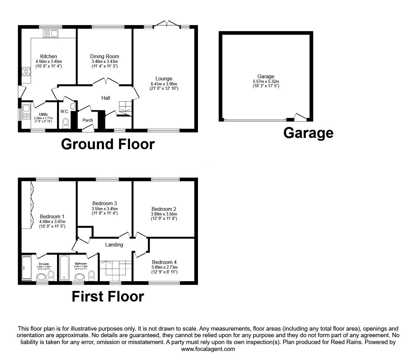 Floorplan of 4 bedroom Detached House for sale, Midgley Road, Mytholmroyd, Hebden Bridge, HX7